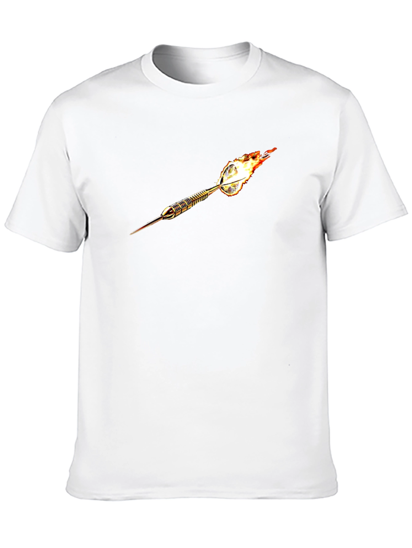 Flaming Dart Graphic Tee - Cool Black T-Shirt