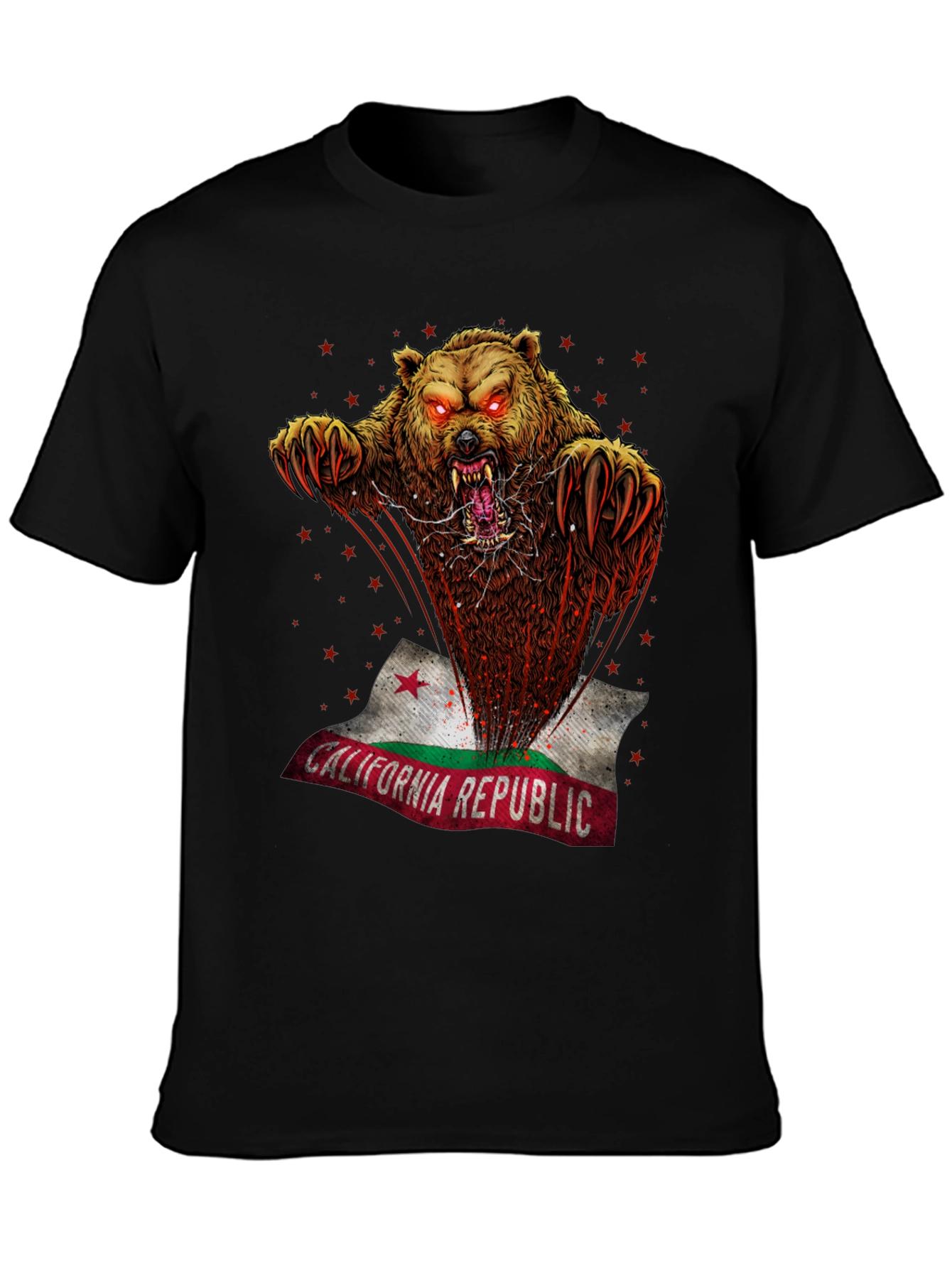 California Republic Bear Graphic T-Shirt