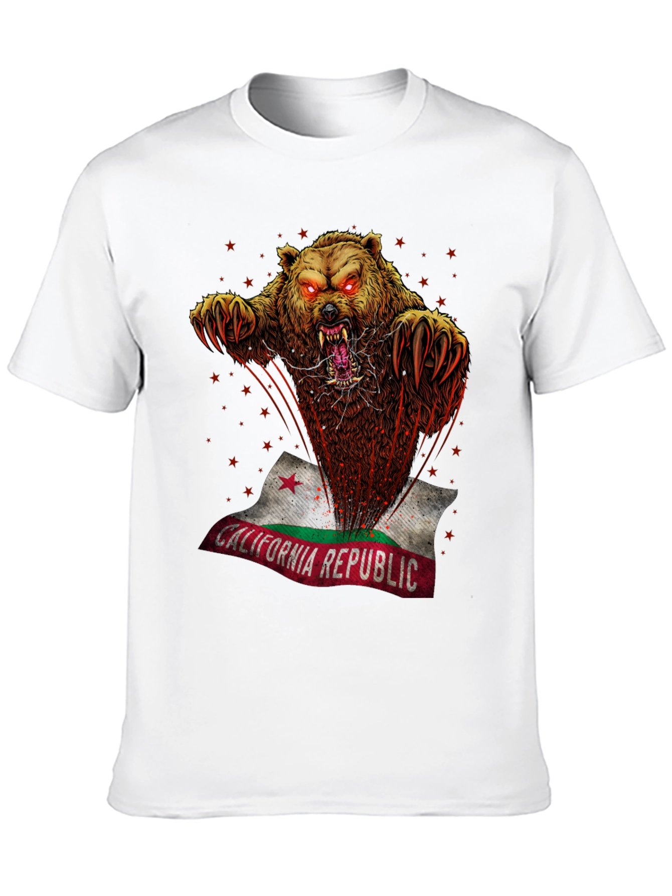 California Republic Bear Graphic T-Shirt