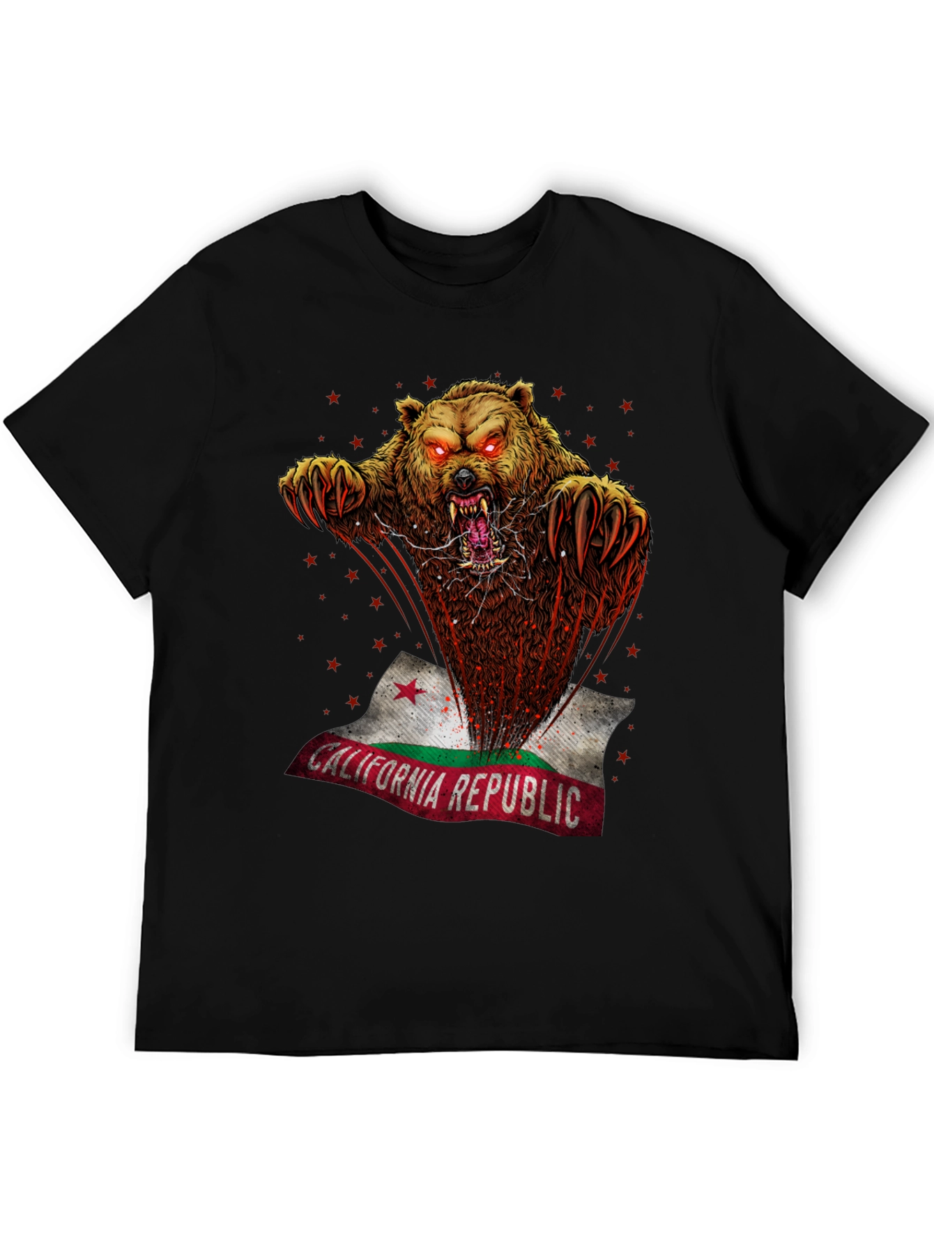 California Republic Bear Graphic T-Shirt