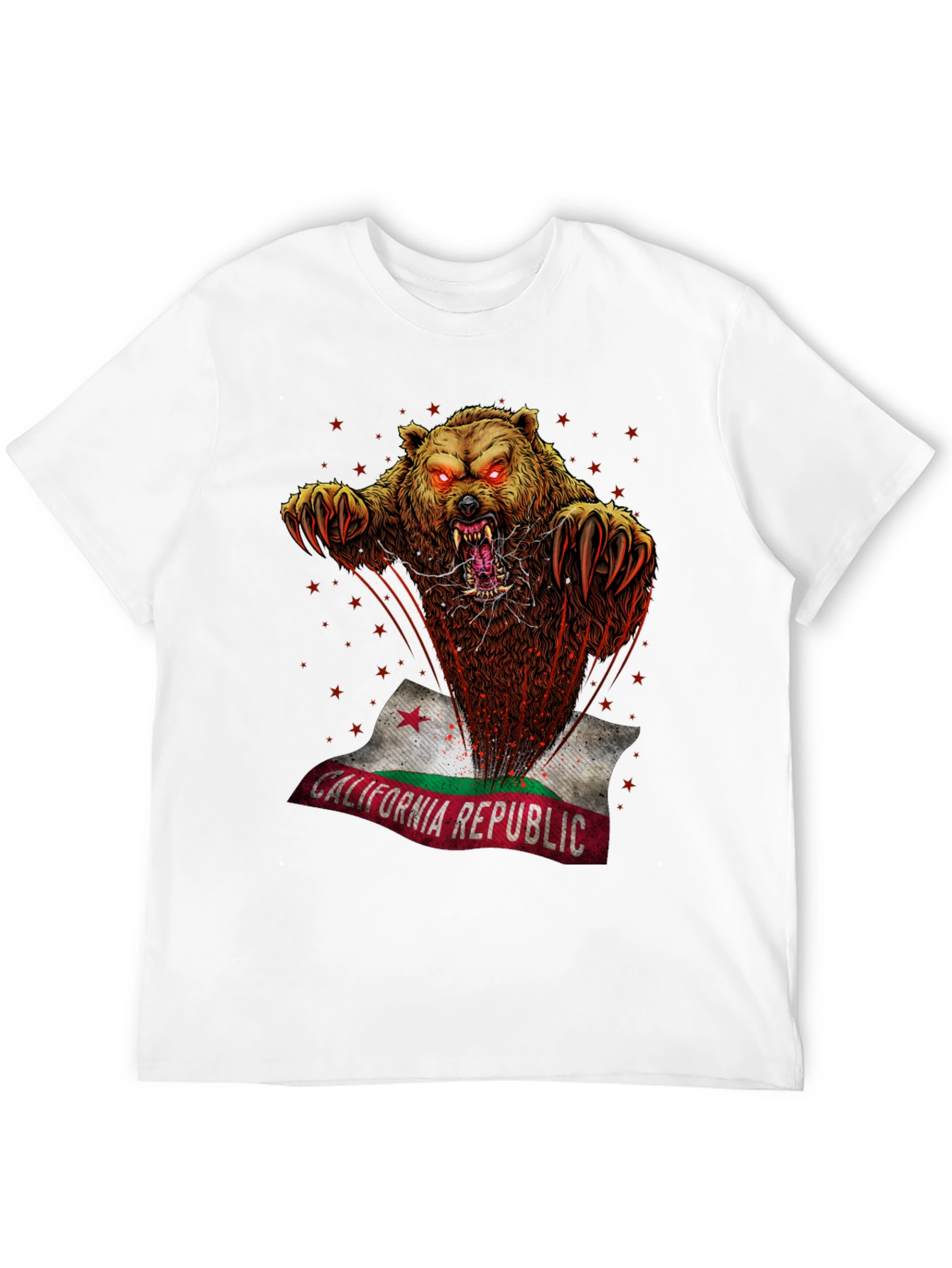 California Republic Bear Graphic T-Shirt