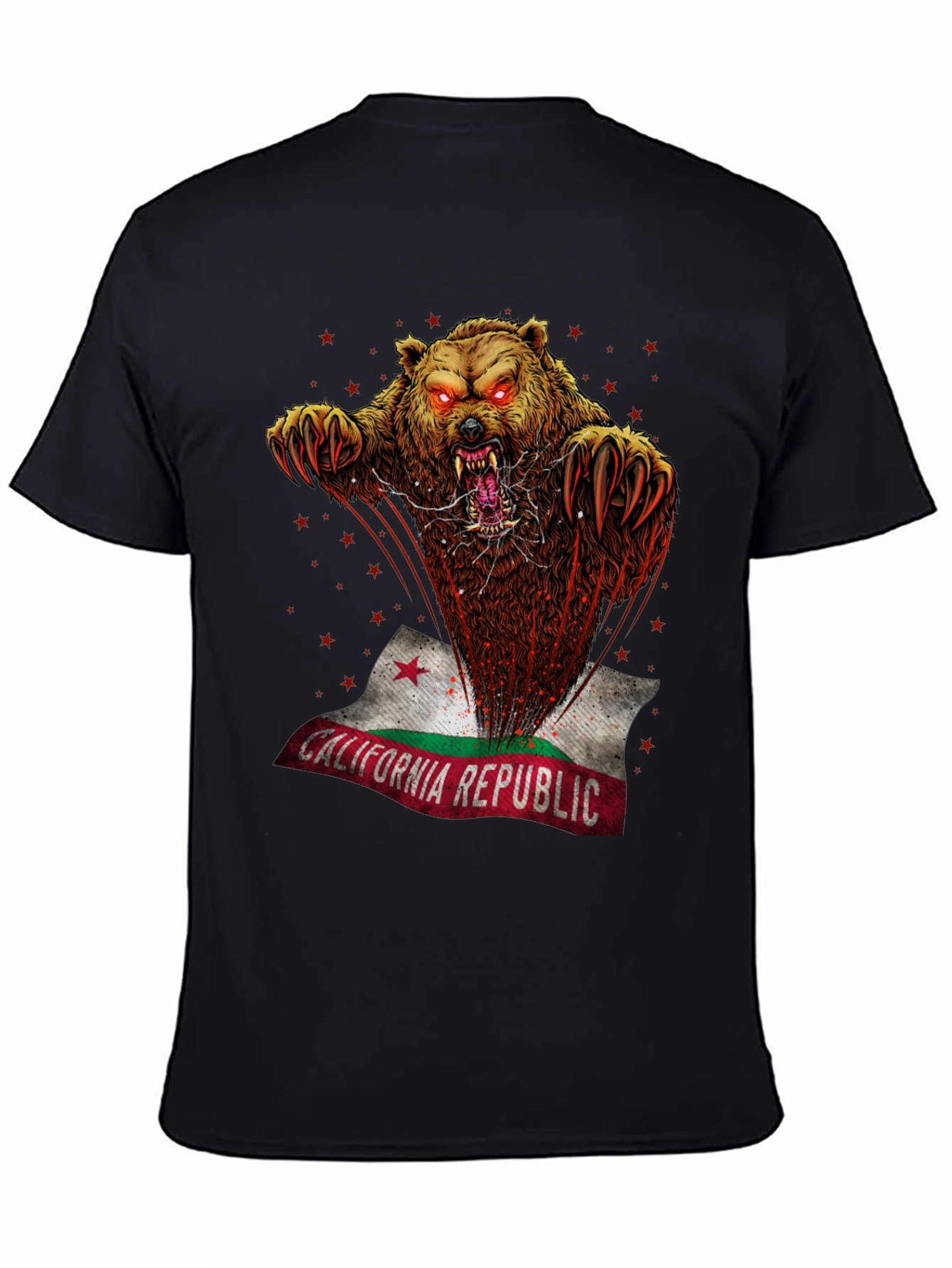 California Republic Bear Graphic T-Shirt