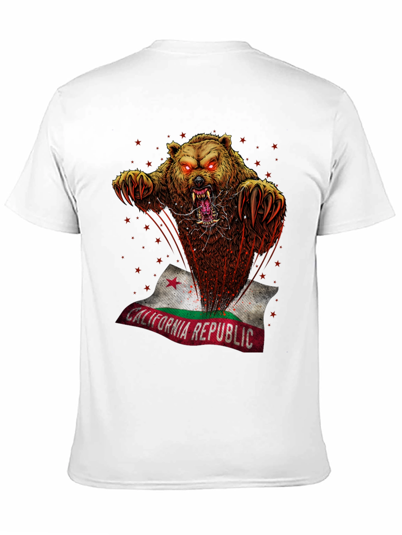 California Republic Bear Graphic T-Shirt