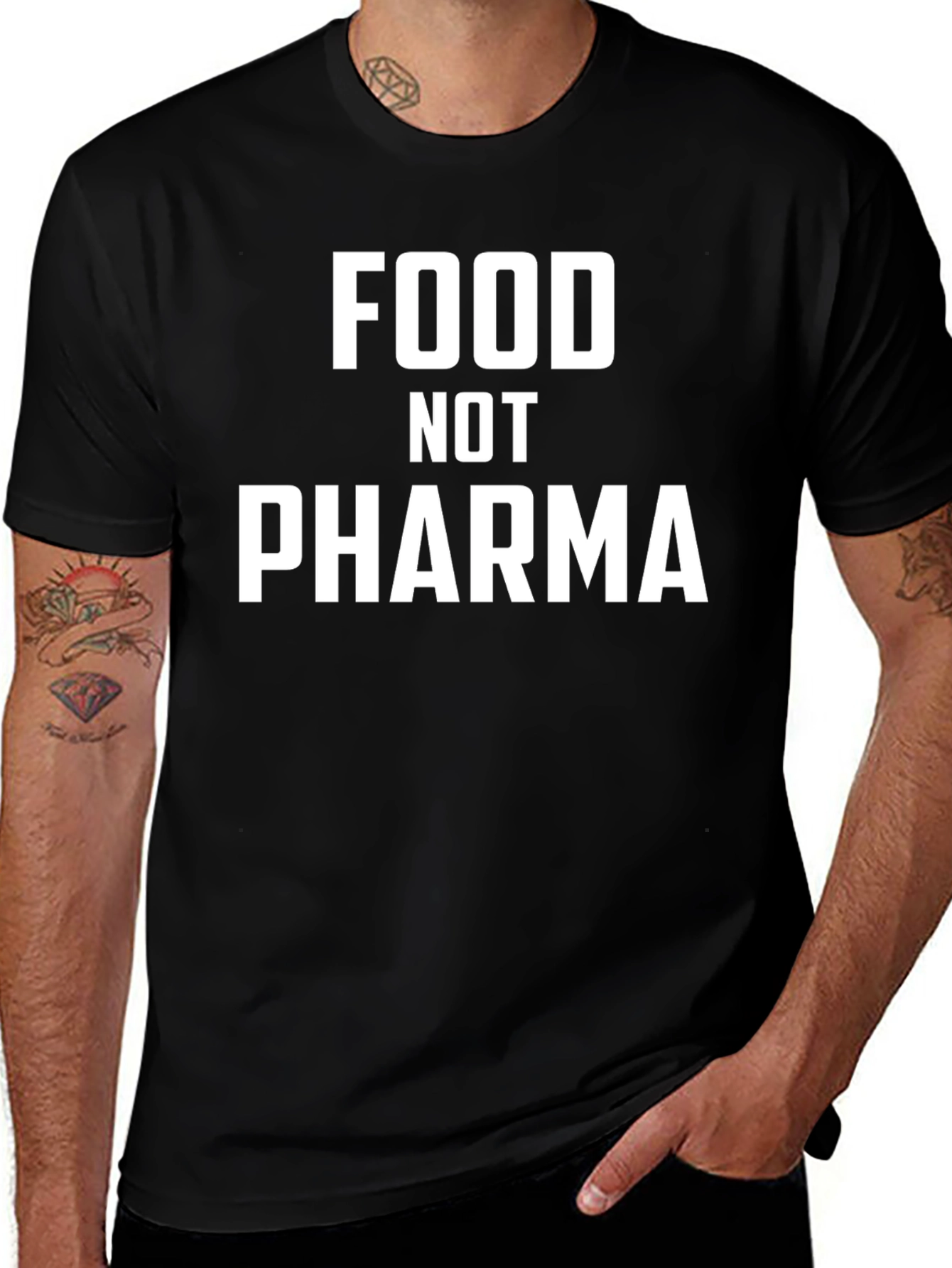 Food Not Pharma Graphic T-Shirt