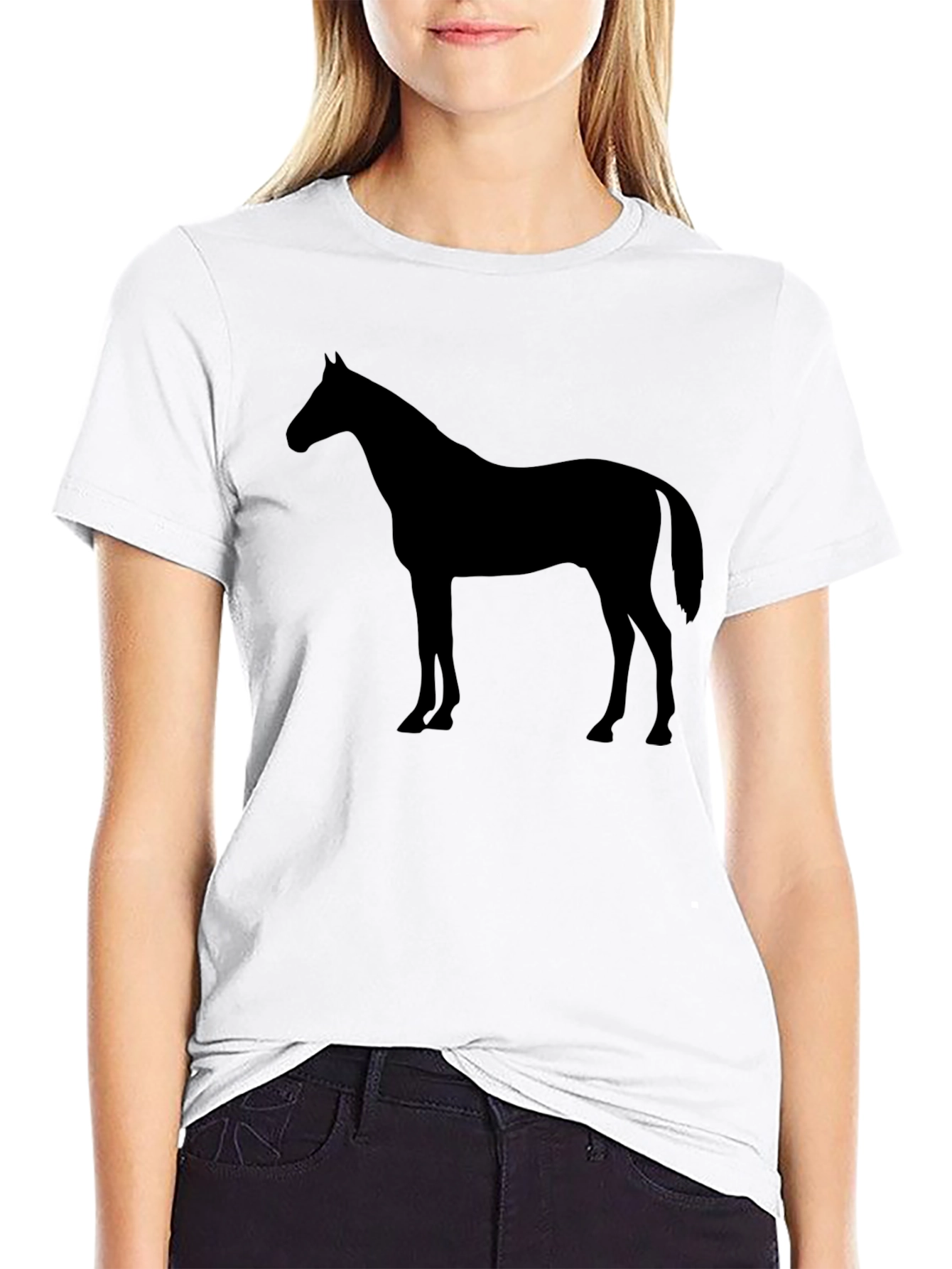 Black Horse Graphic T-Shirt - Stylish Mens Tee