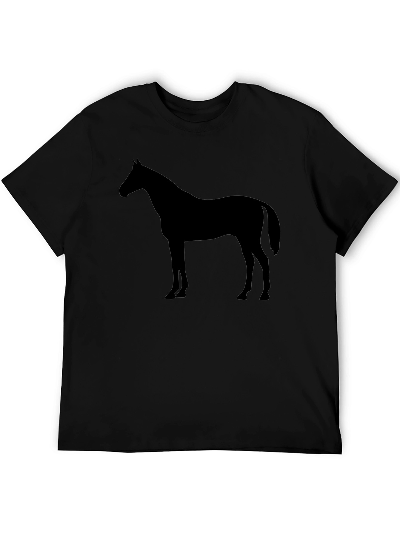 Black Horse Graphic T-Shirt - Stylish Mens Tee