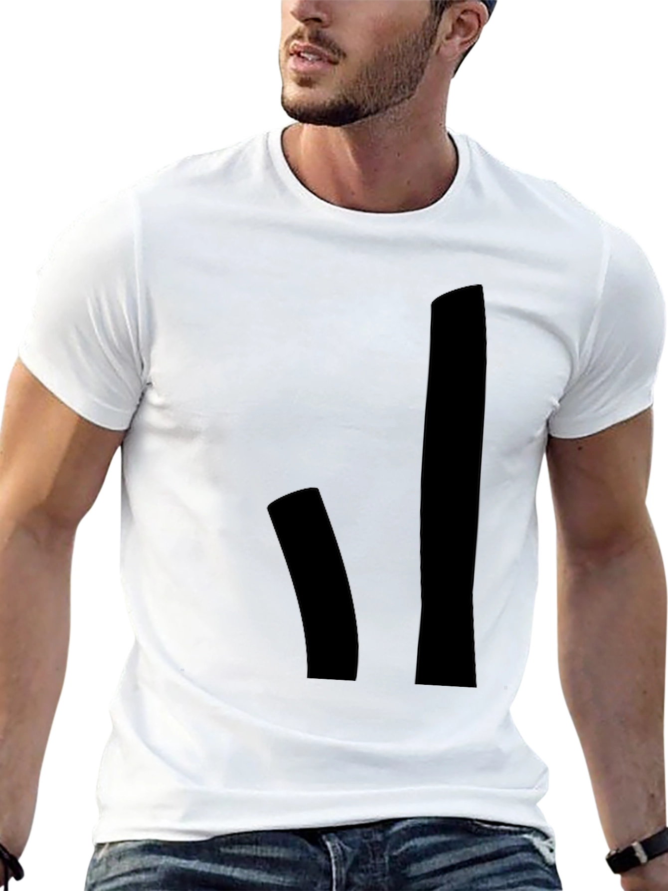 Modern Black Graphic Tee - Casual Style