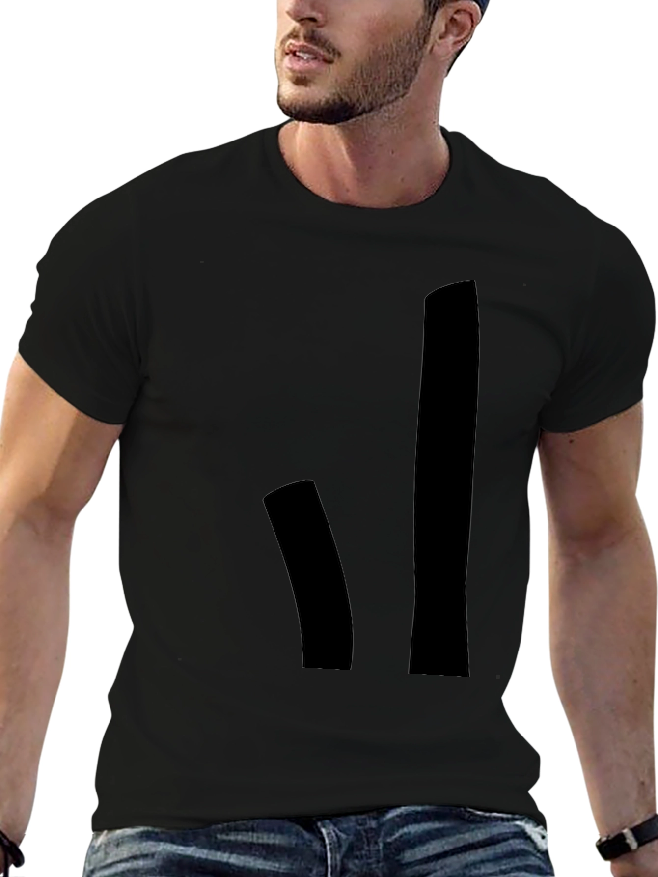 Modern Black Graphic Tee - Casual Style