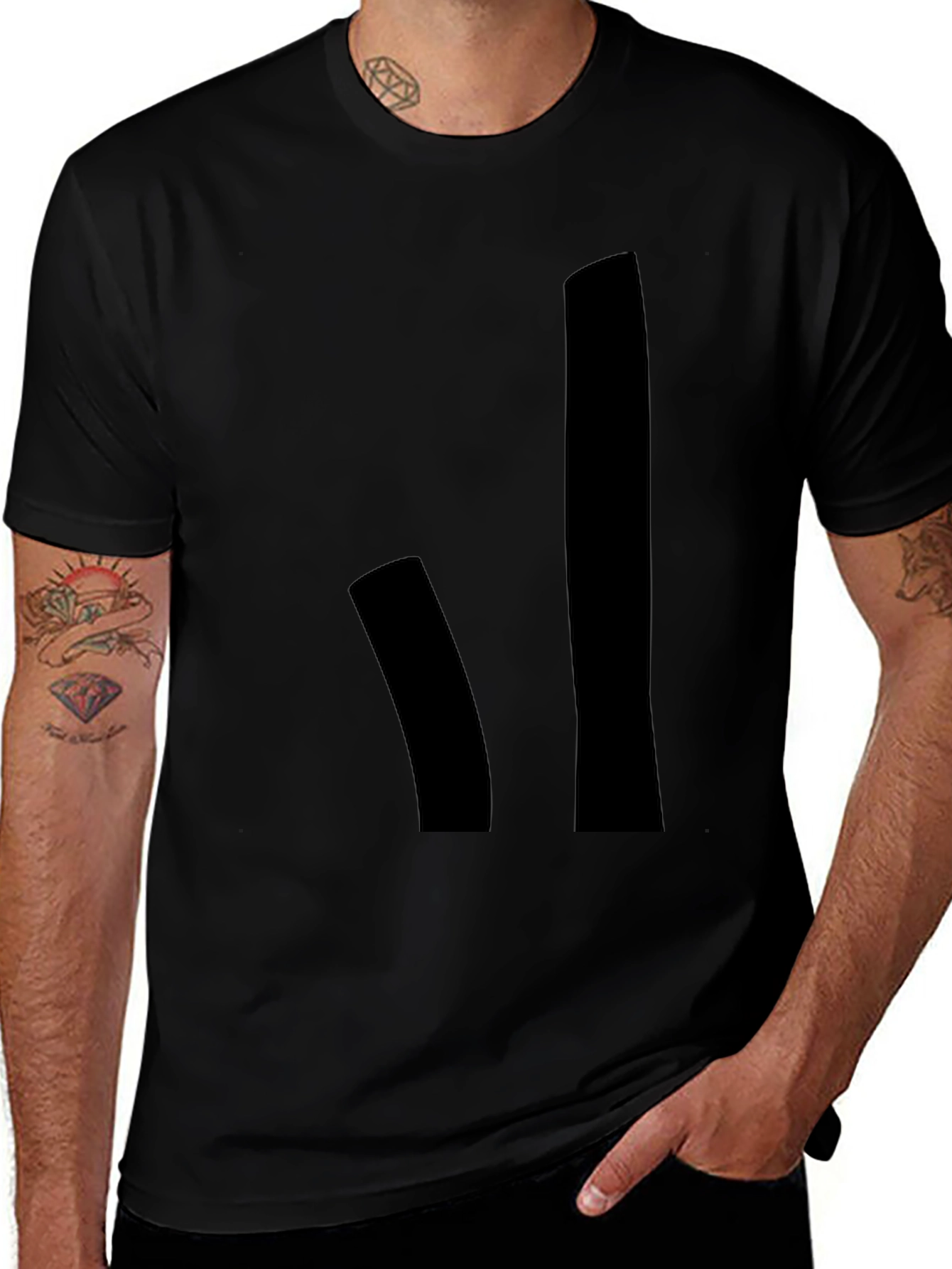 Modern Black Graphic Tee - Casual Style