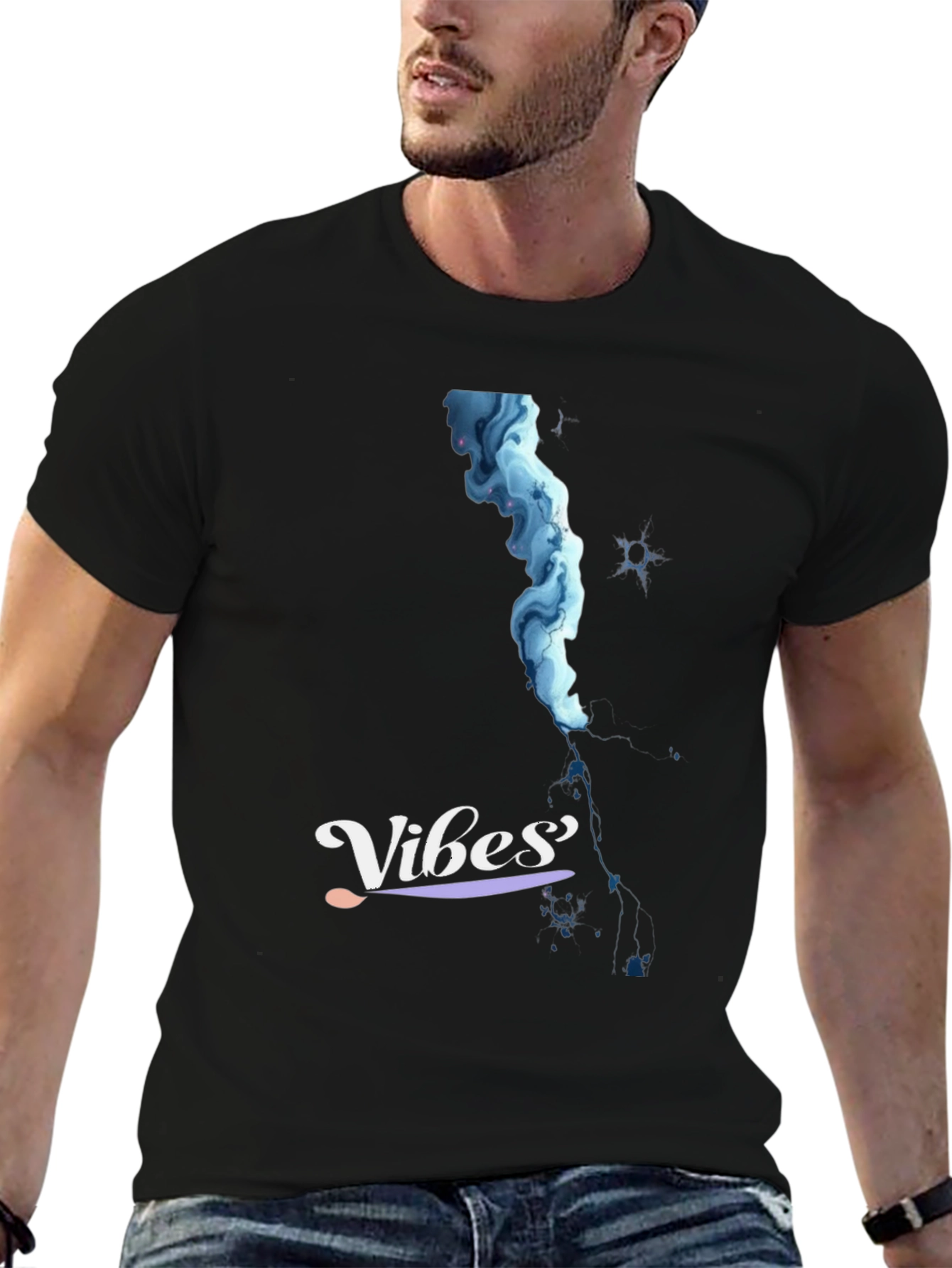 Vibes Graphic Tee - Mens Black T-Shirt