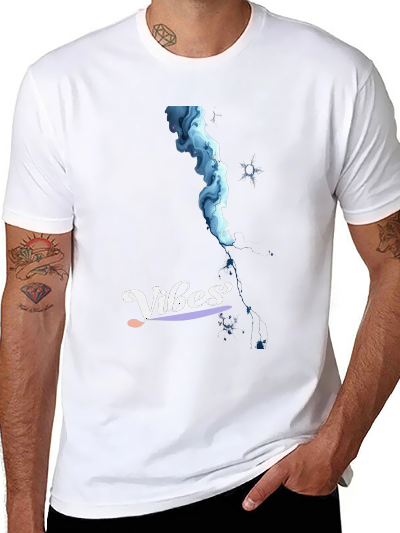 Vibes Graphic Tee - Mens Black T-Shirt