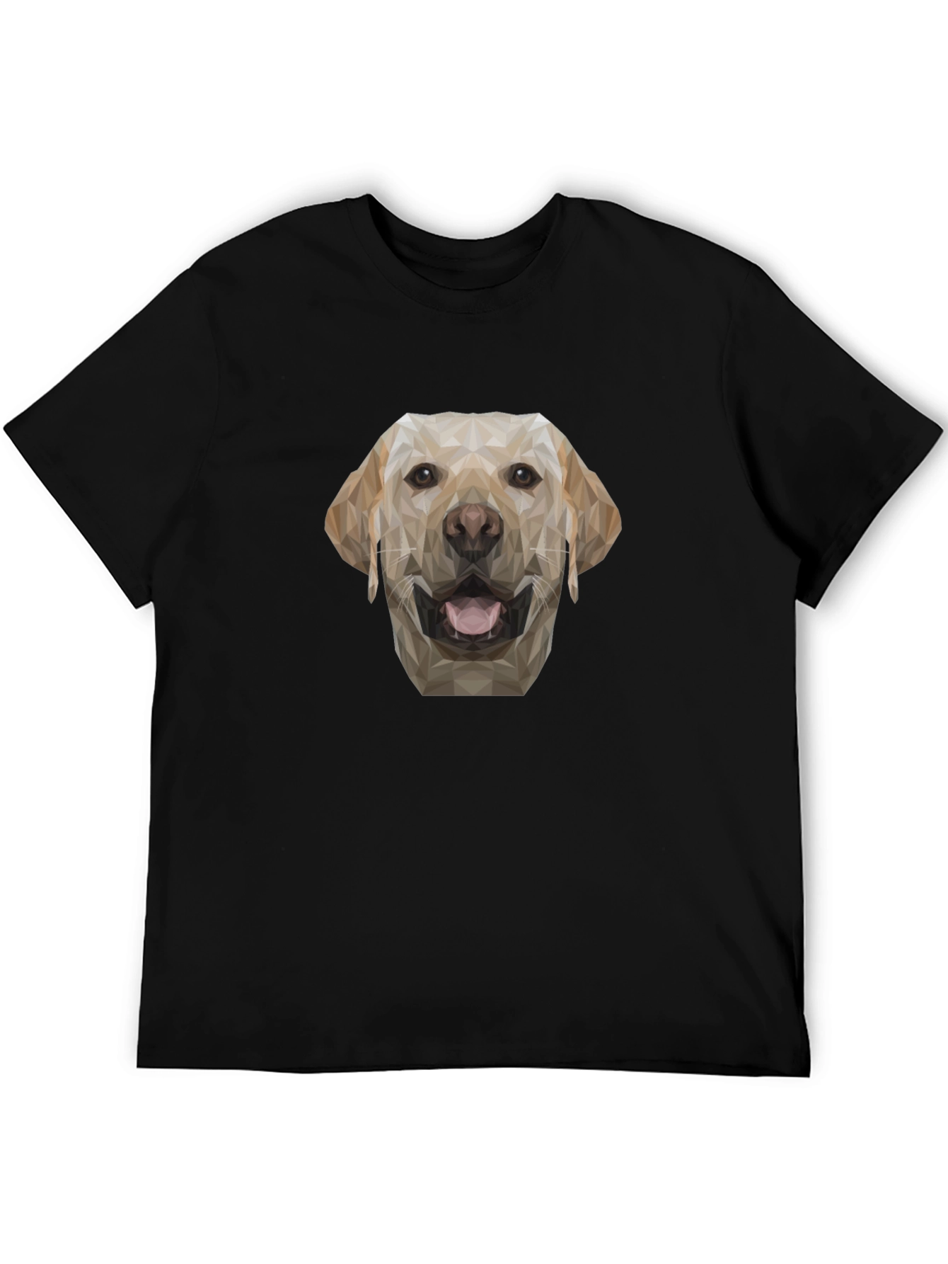 Geometric Dog Graphic Tee - Black