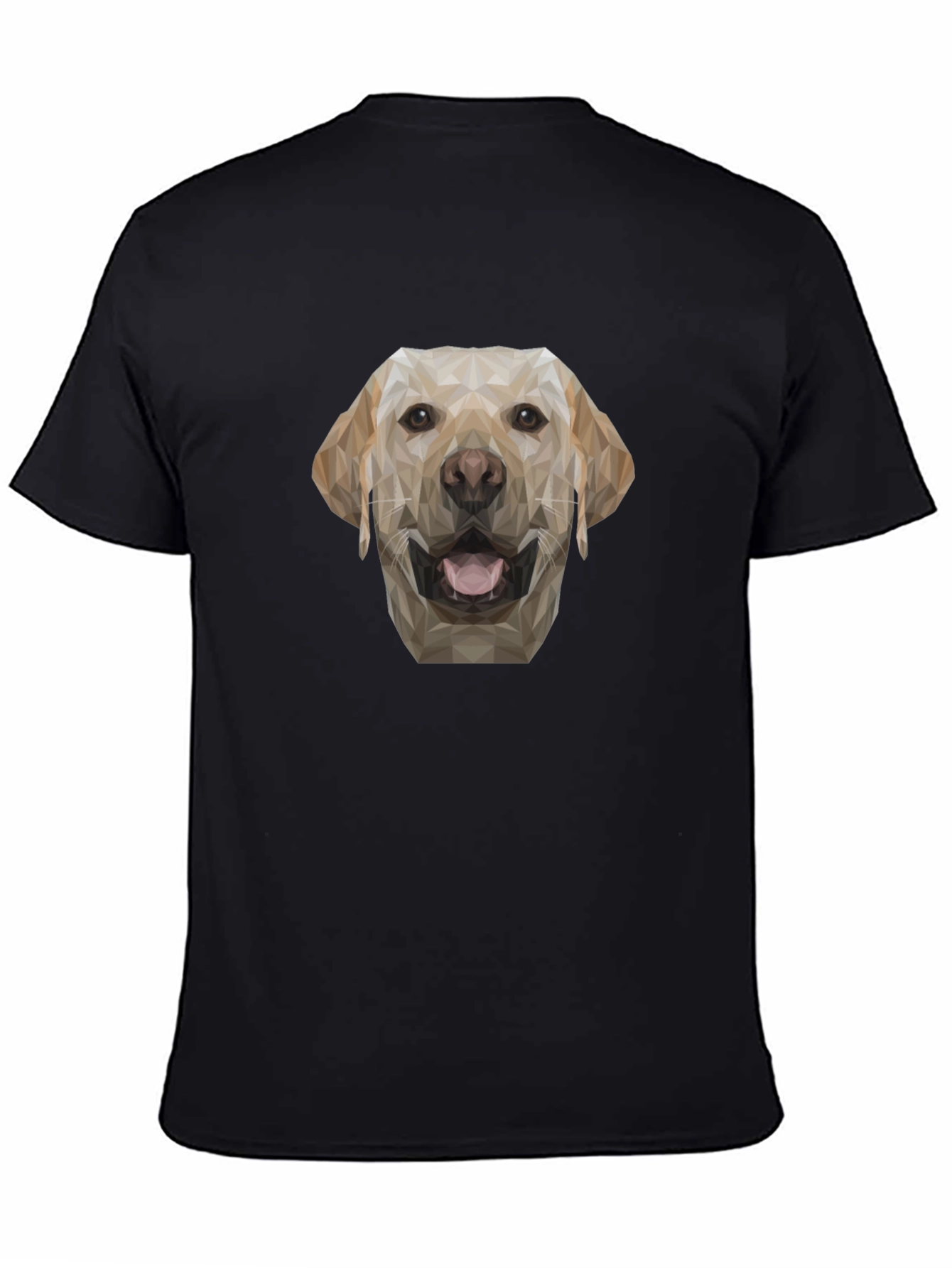 Geometric Dog Graphic Tee - Black