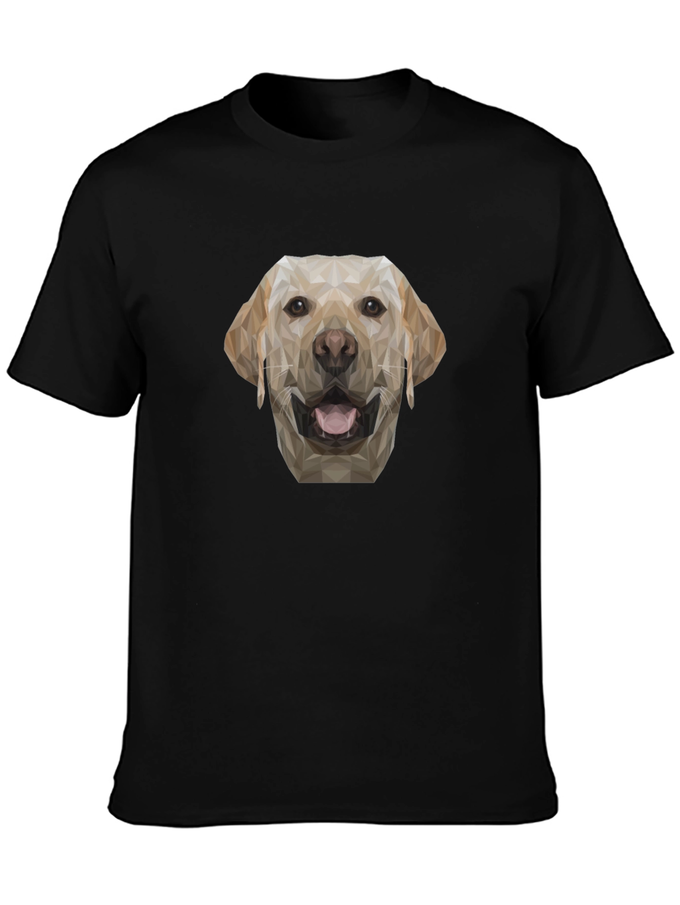 Geometric Dog Graphic Tee - Black