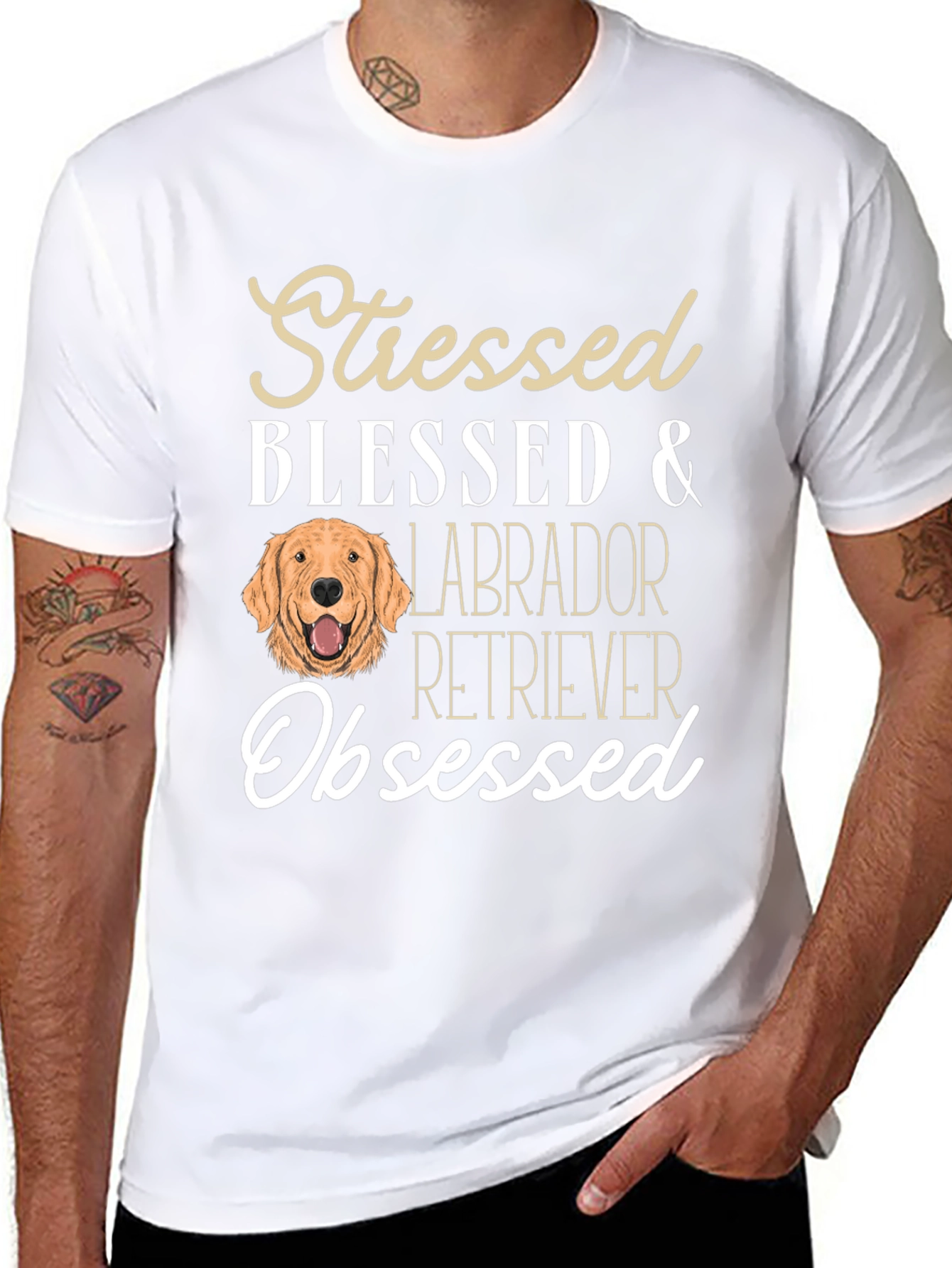 Stressed Blessed Labrador Retriever Dog T-Shirt