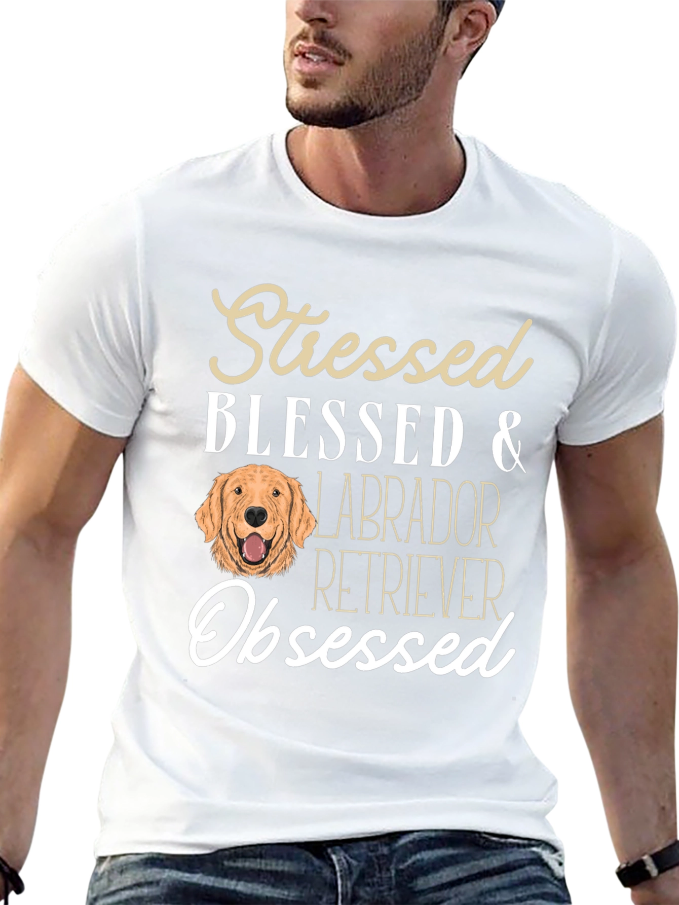 Stressed Blessed Labrador Retriever Dog T-Shirt