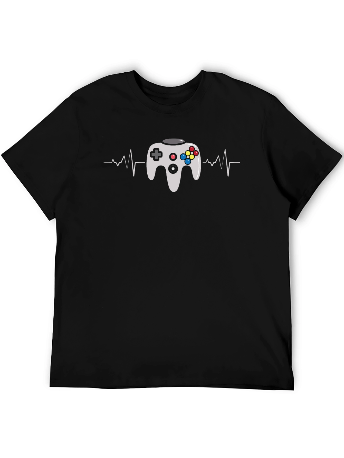 Gamer Heartbeat T-Shirt - Black Cotton Tee