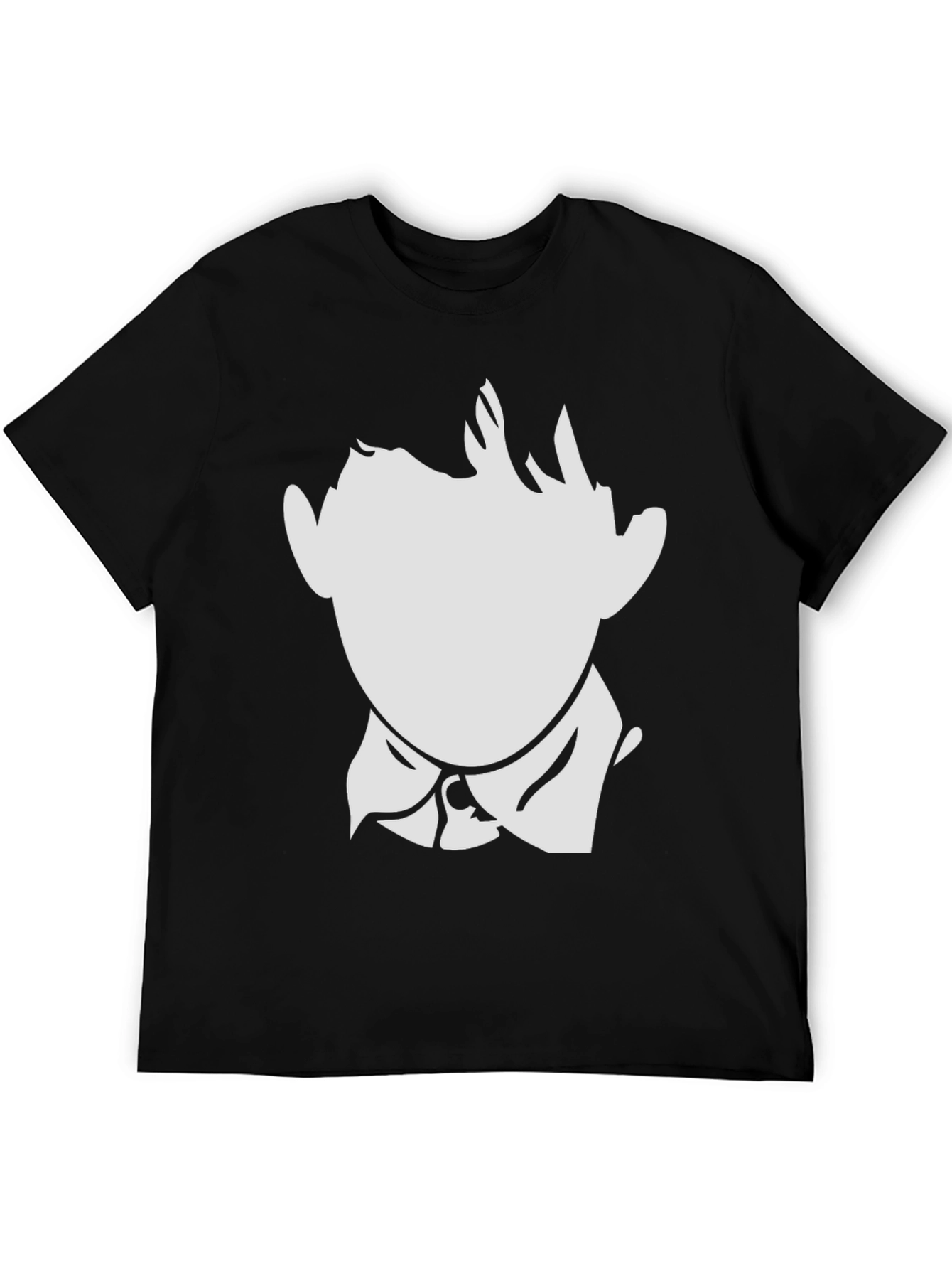 Minimalist Silhouette Graphic Tee - Black