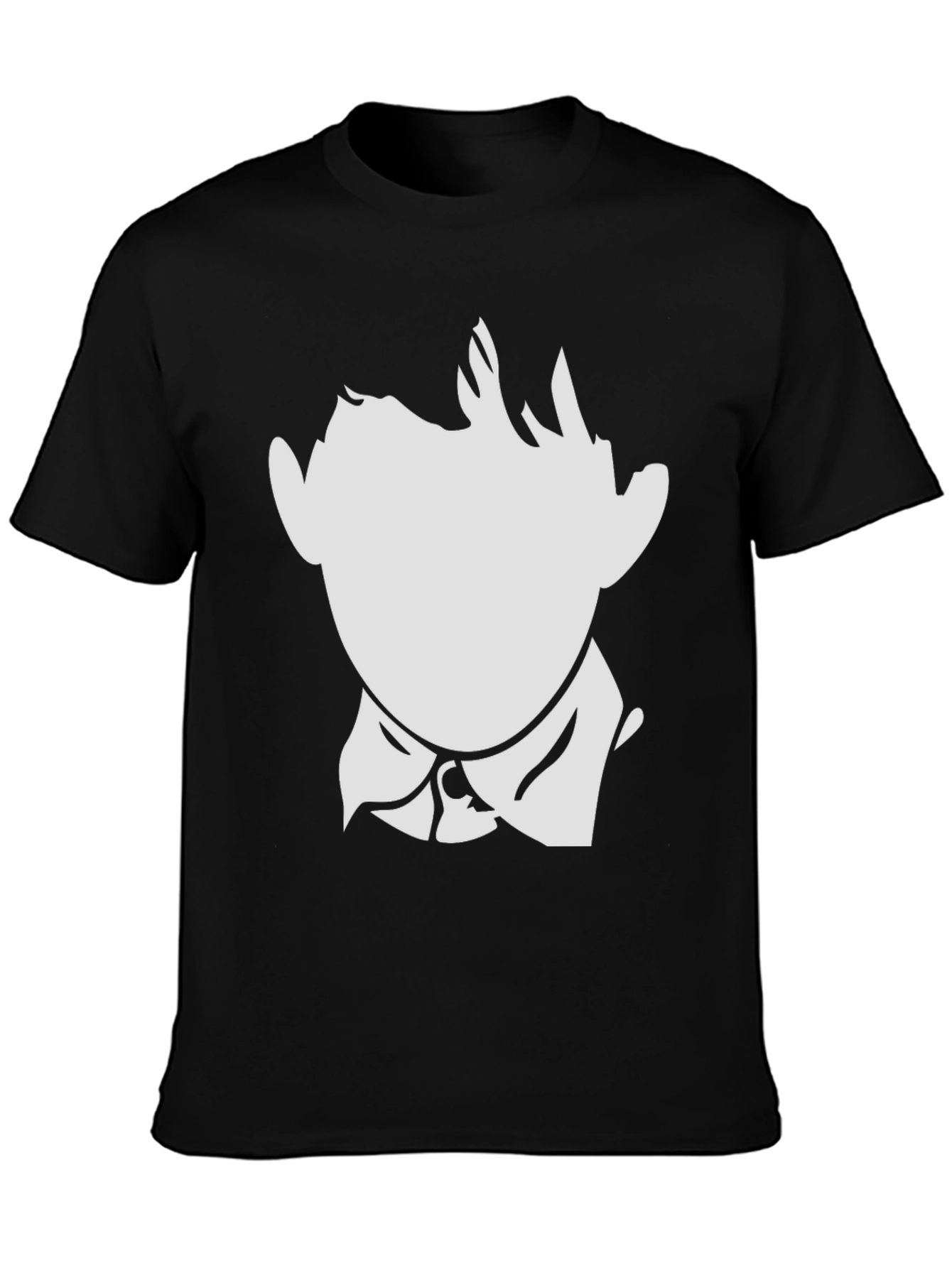 Minimalist Silhouette Graphic Tee - Black