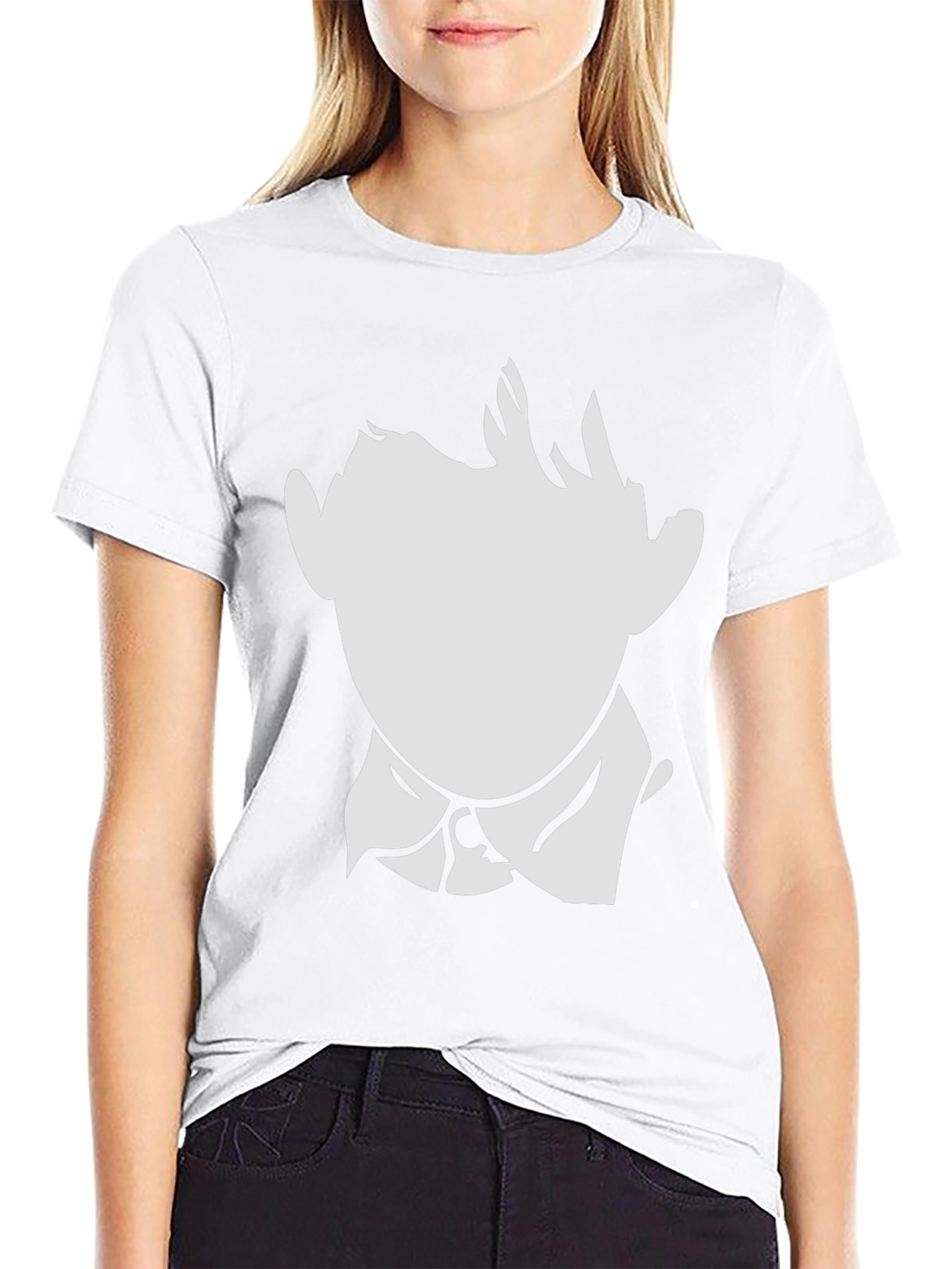Minimalist Silhouette Graphic Tee - Black