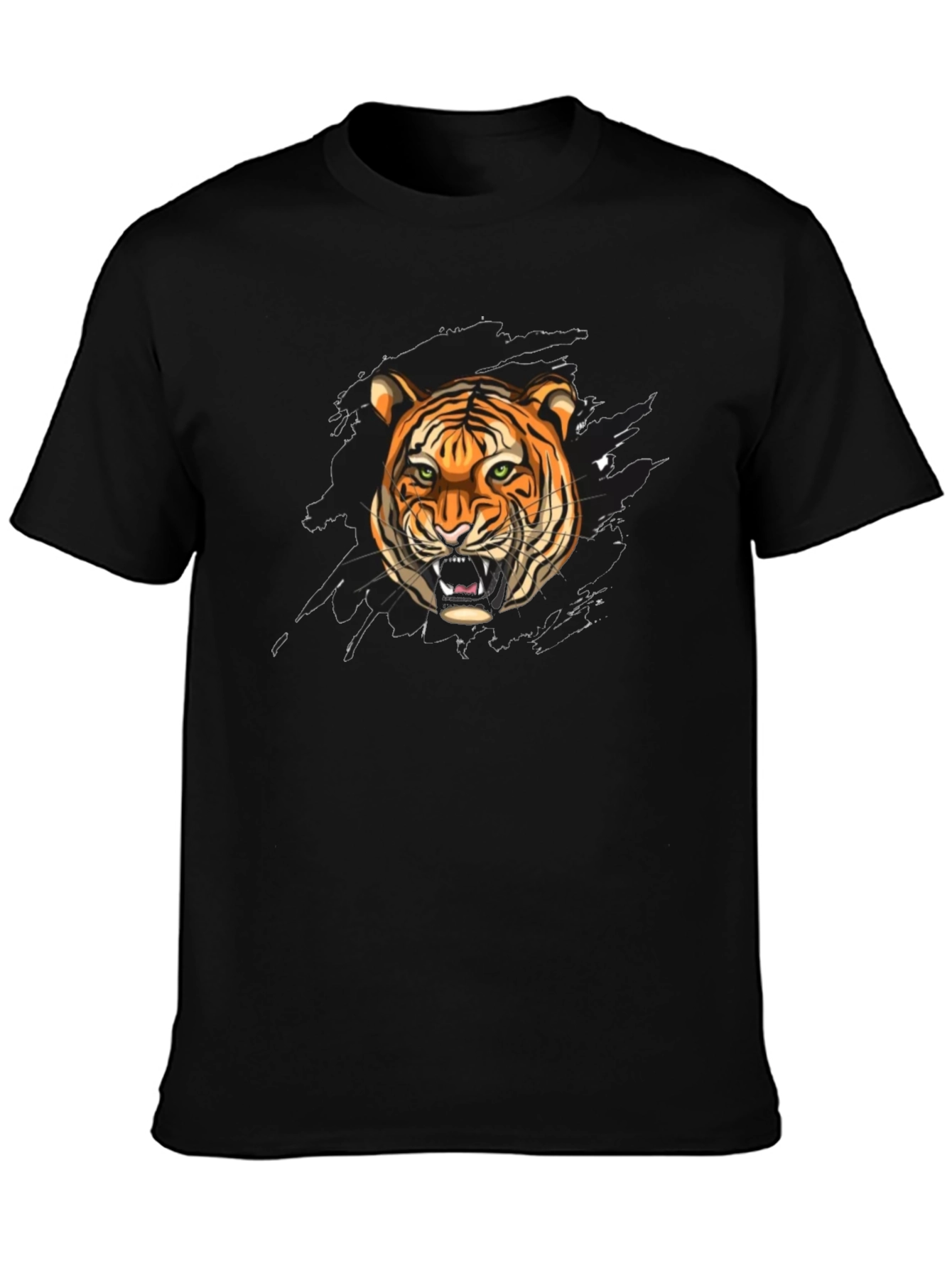 Tiger Graphic Black T-Shirt