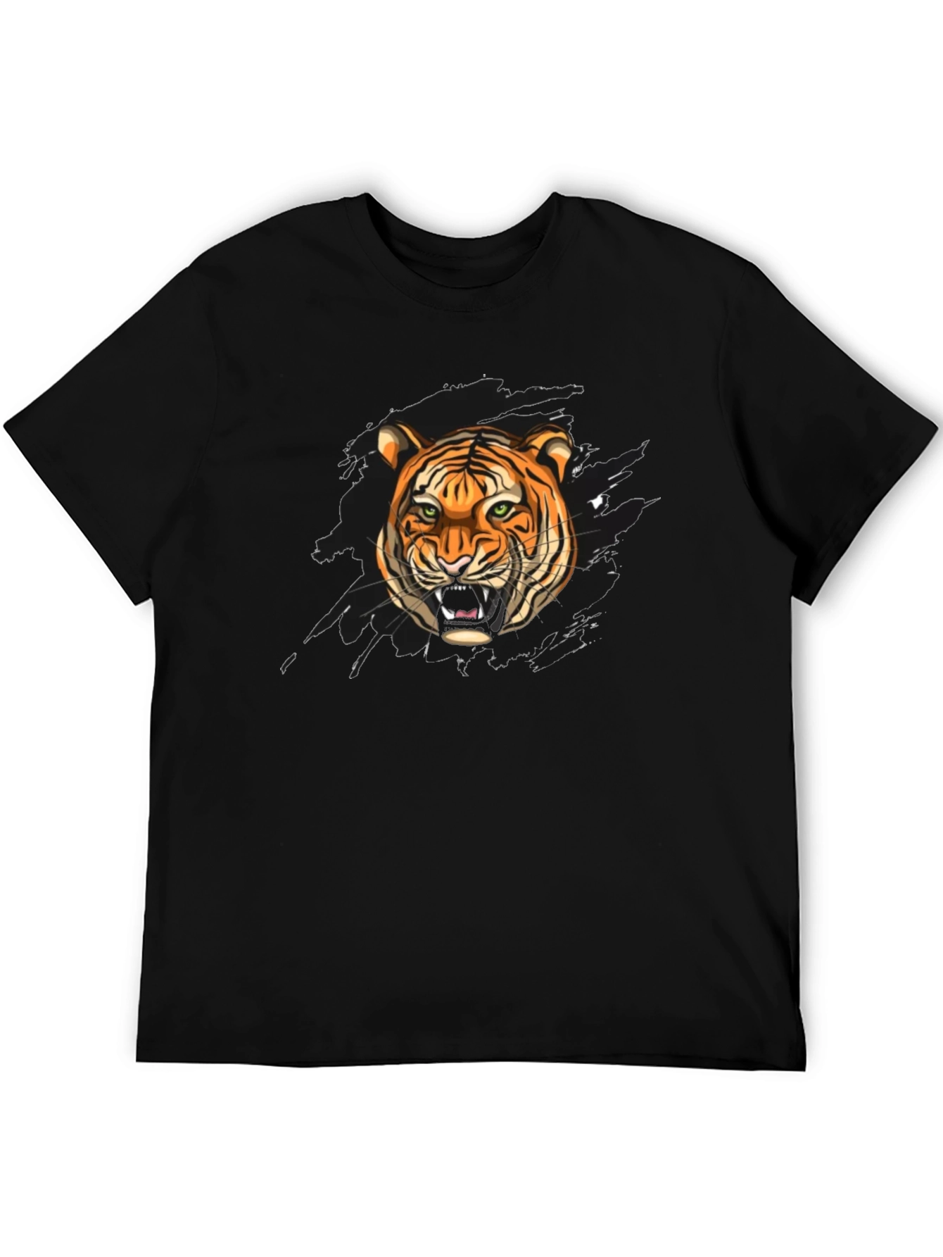 Tiger Graphic Black T-Shirt