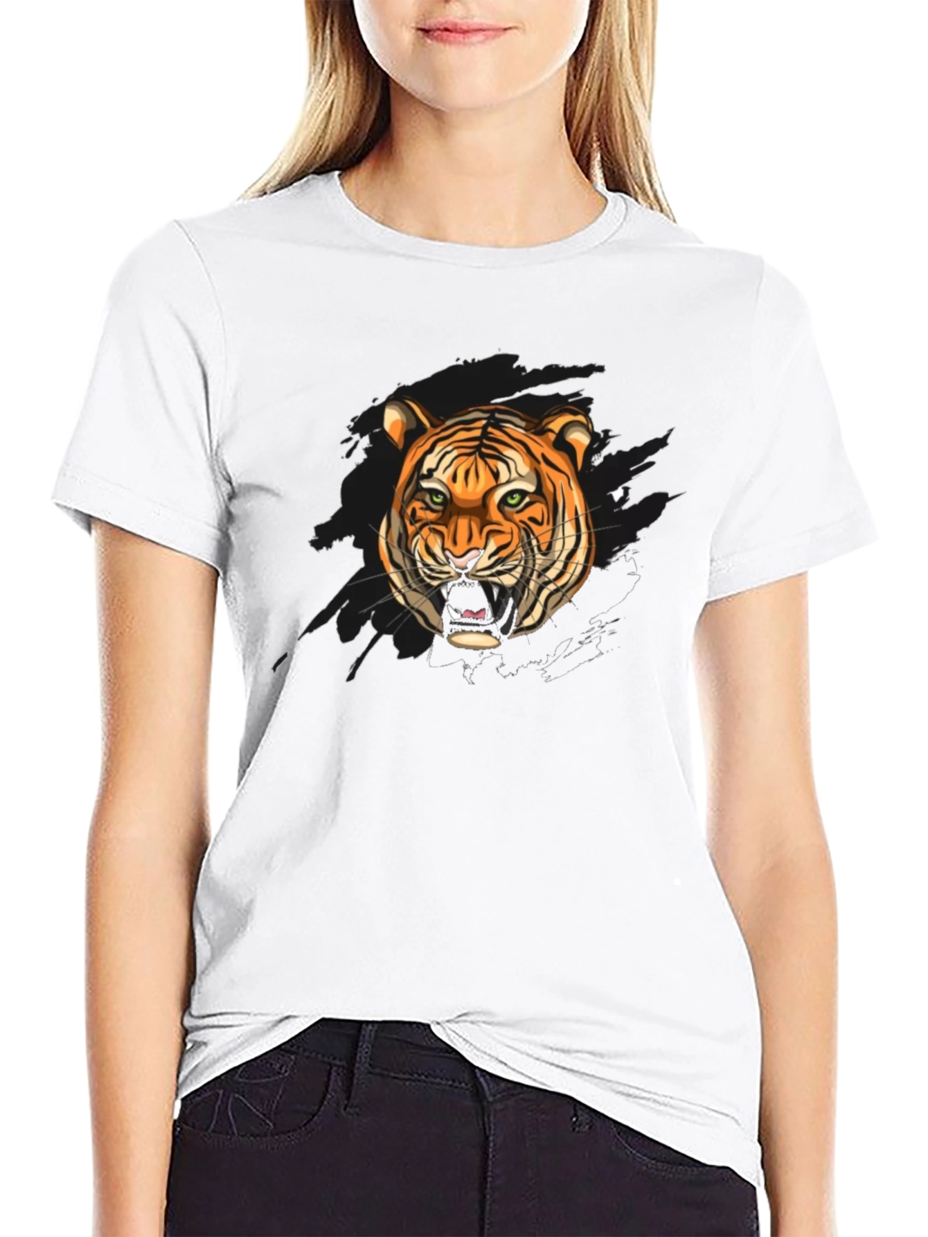 Tiger Graphic Black T-Shirt