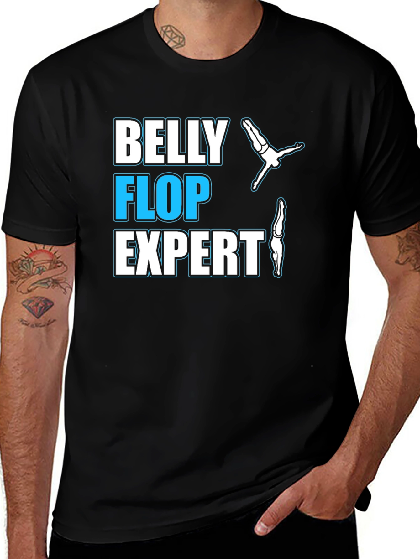 Belly Flop Expert T-Shirt - Funny Diving Tee