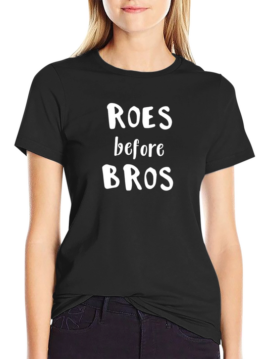 Roes Before Bros Graphic Tee - Black Crew Neck