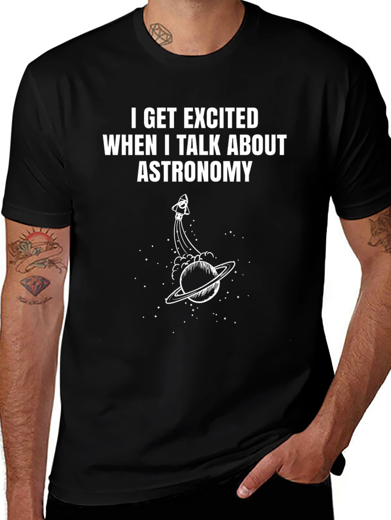 Astronomy Enthusiast Black T-Shirt