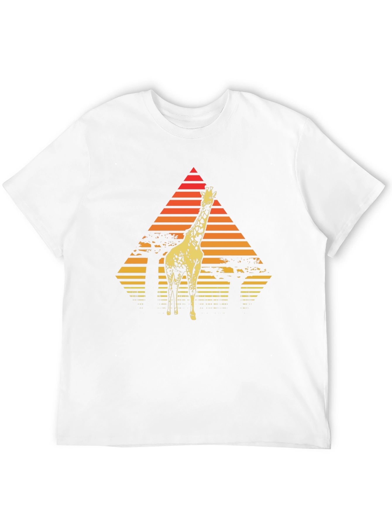 Giraffe Sunset T-Shirt - Retro African Wildlife Tee