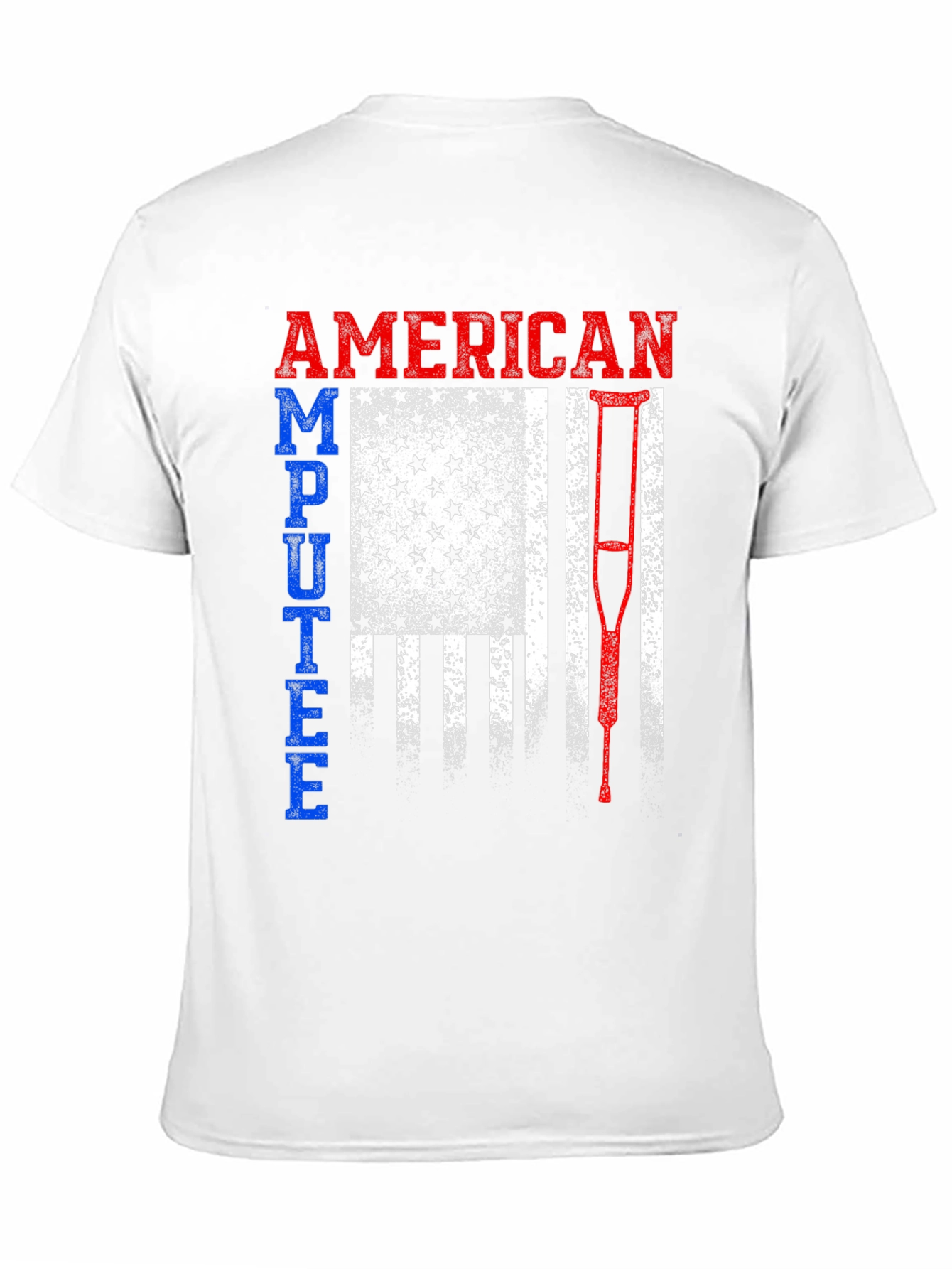 American Amputee Patriotic Flag Graphic T-Shirt