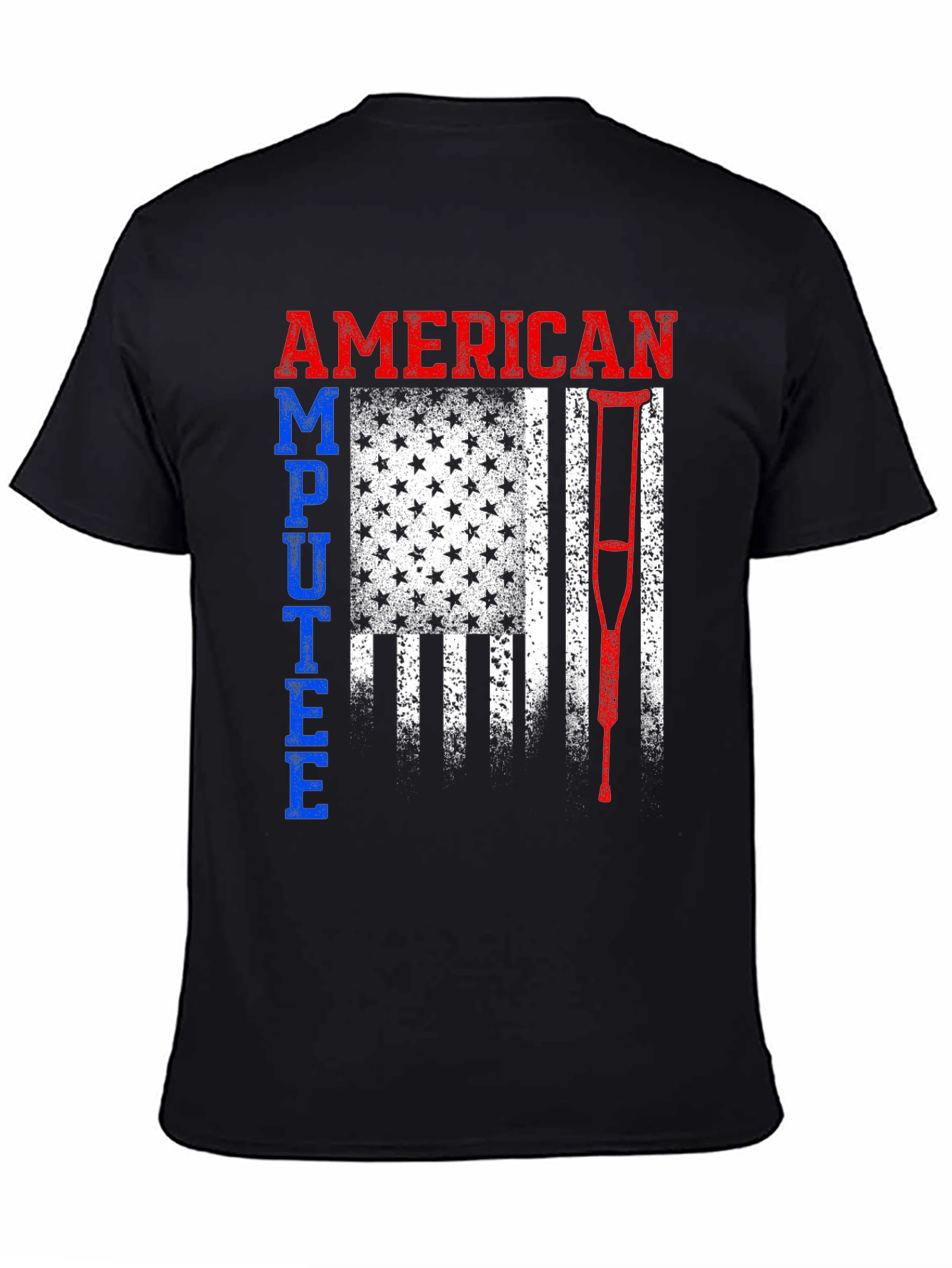 American Amputee Patriotic Flag Graphic T-Shirt
