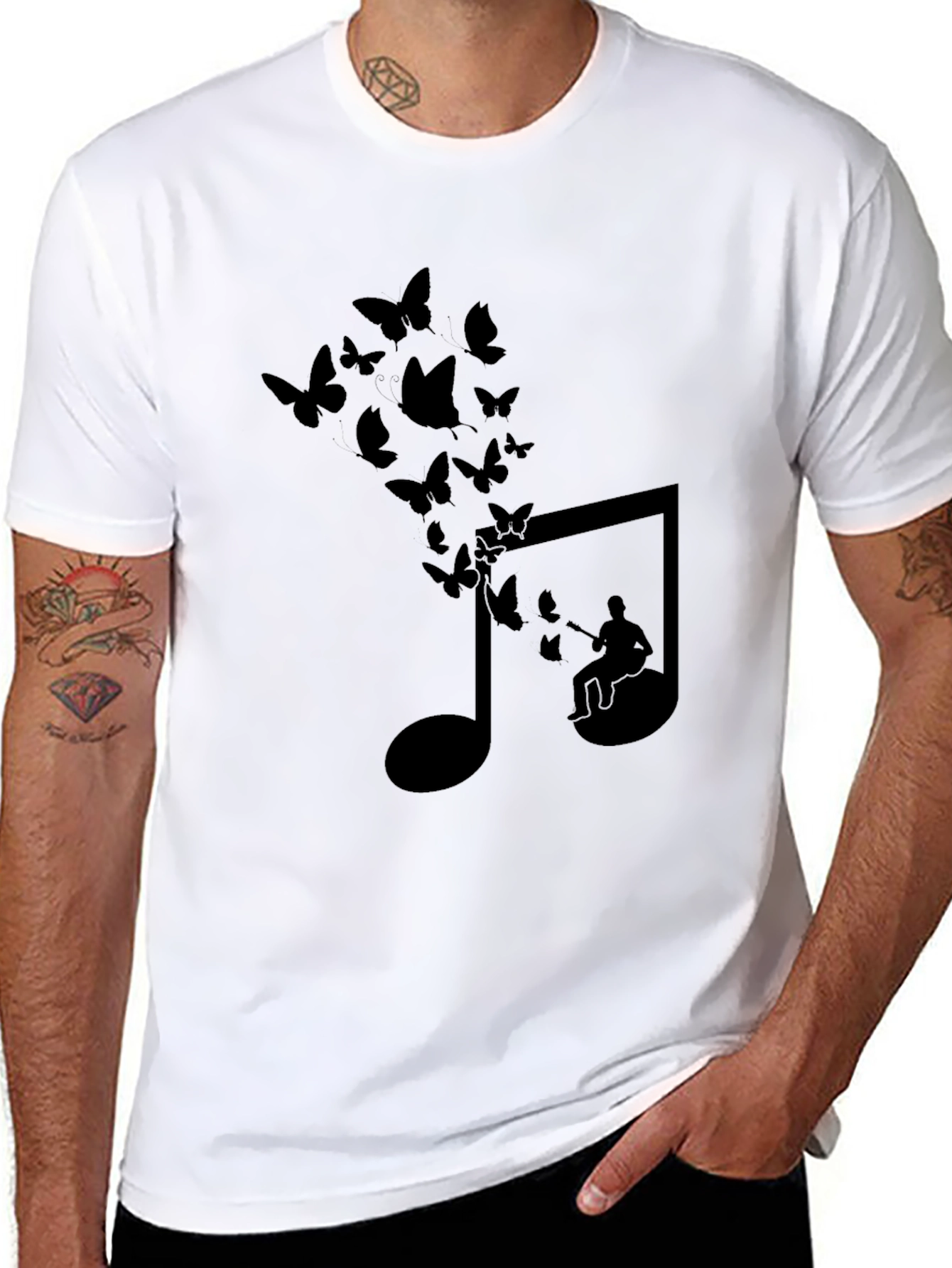 Musical Butterflies Graphic T-Shirt