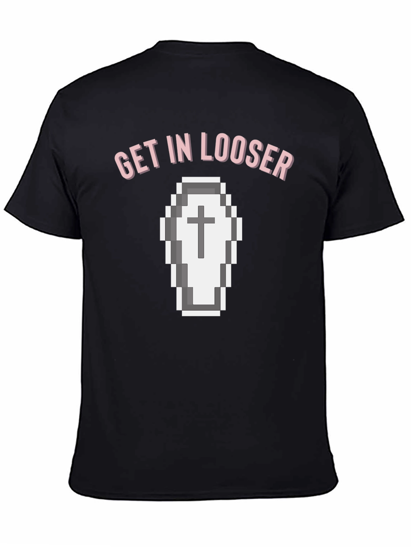Get In Looser Coffin Pixel Art T-Shirt