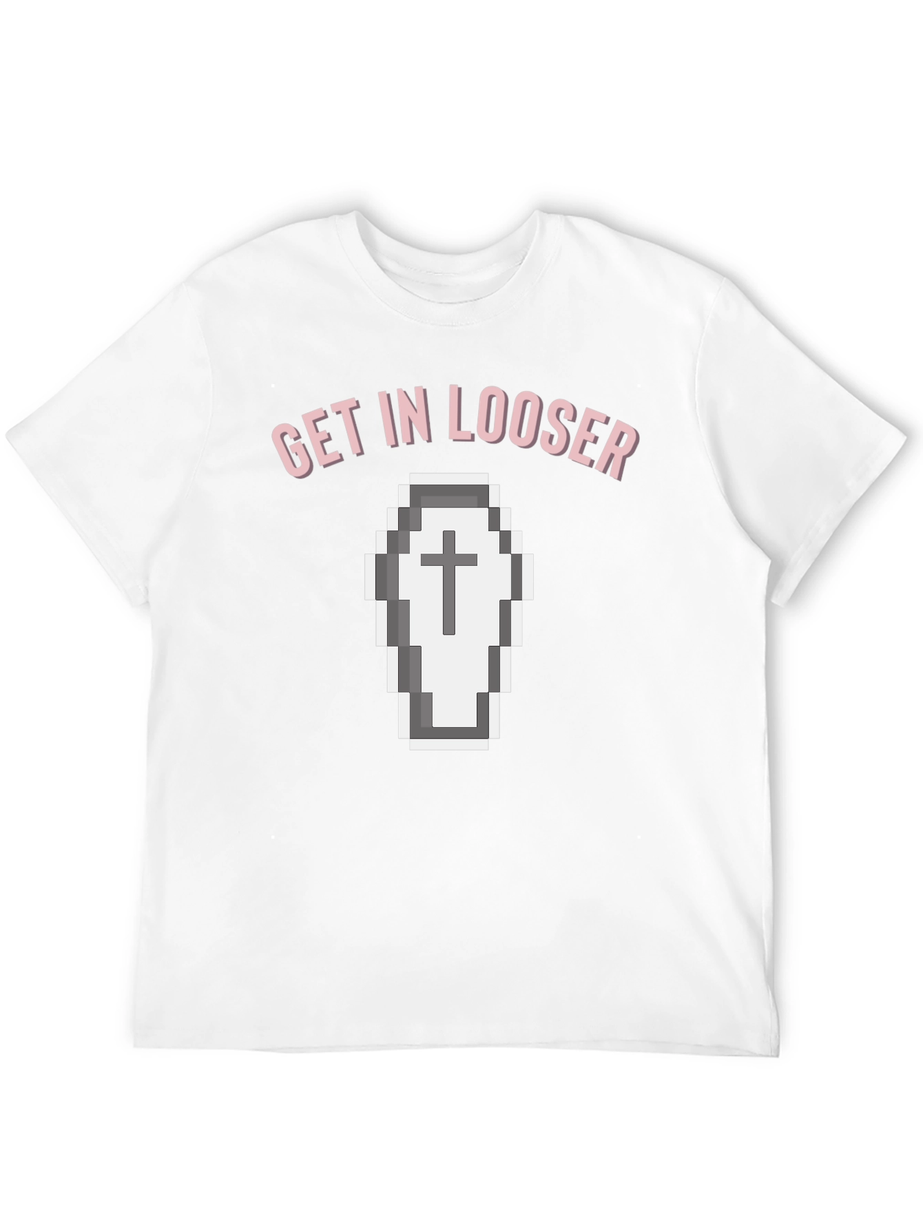 Get In Looser Coffin Pixel Art T-Shirt