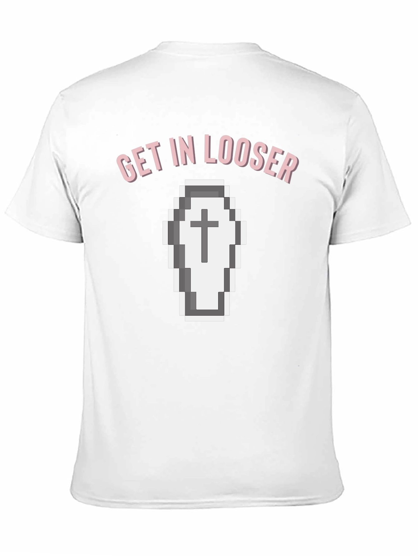 Get In Looser Coffin Pixel Art T-Shirt