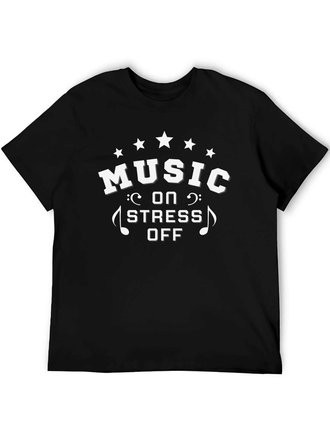 Music On Stress Off Graphic Tee