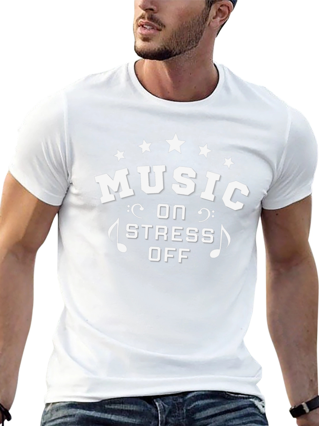 Music On Stress Off Graphic Tee