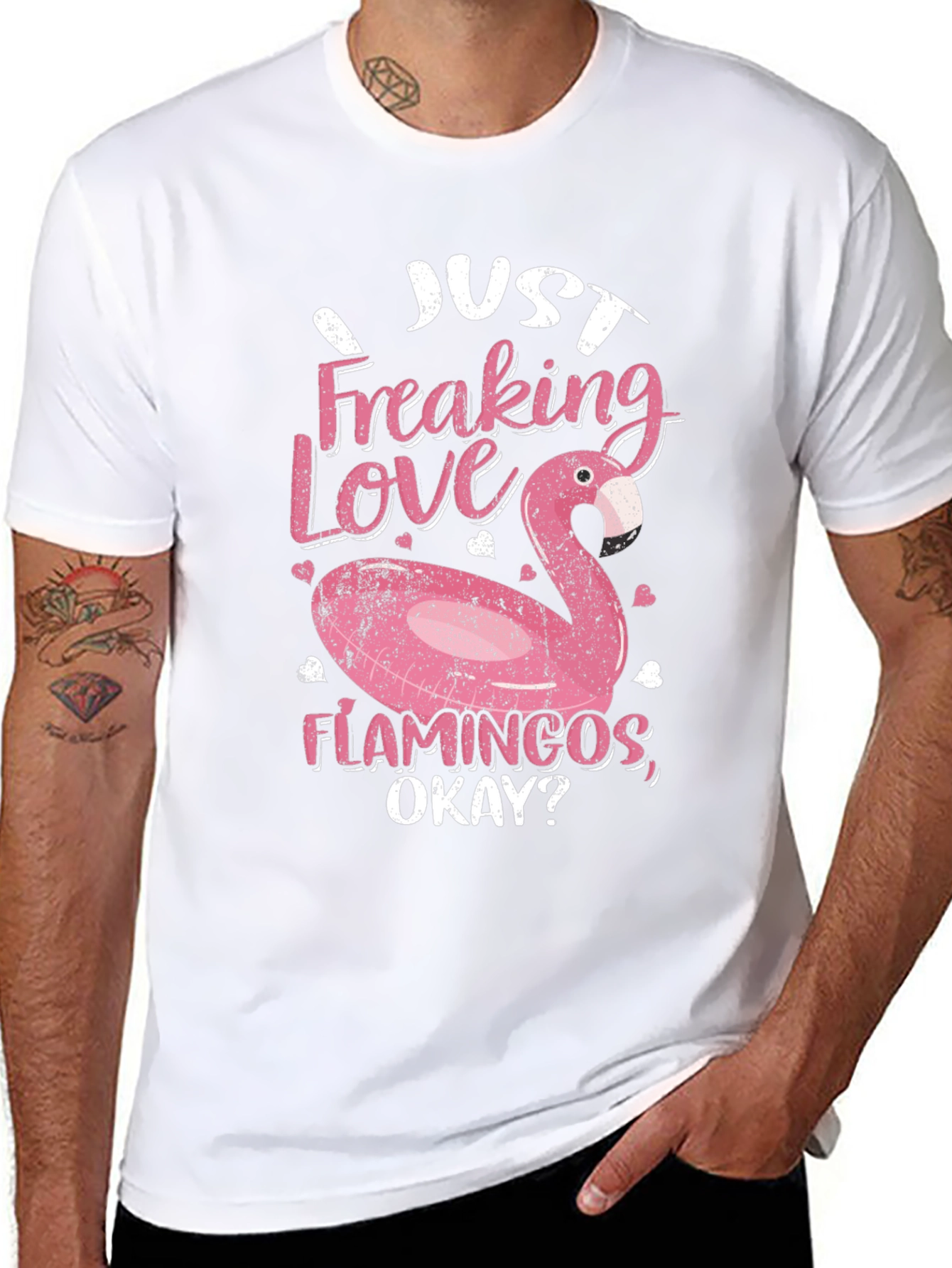 I Just Freaking Love Flamingos Graphic Tee