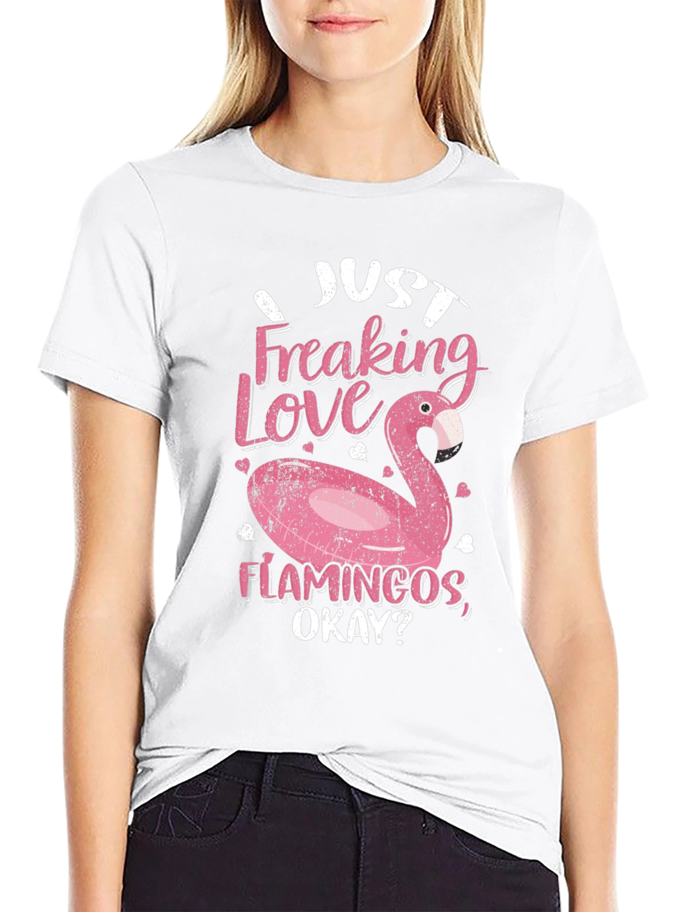 I Just Freaking Love Flamingos Graphic Tee