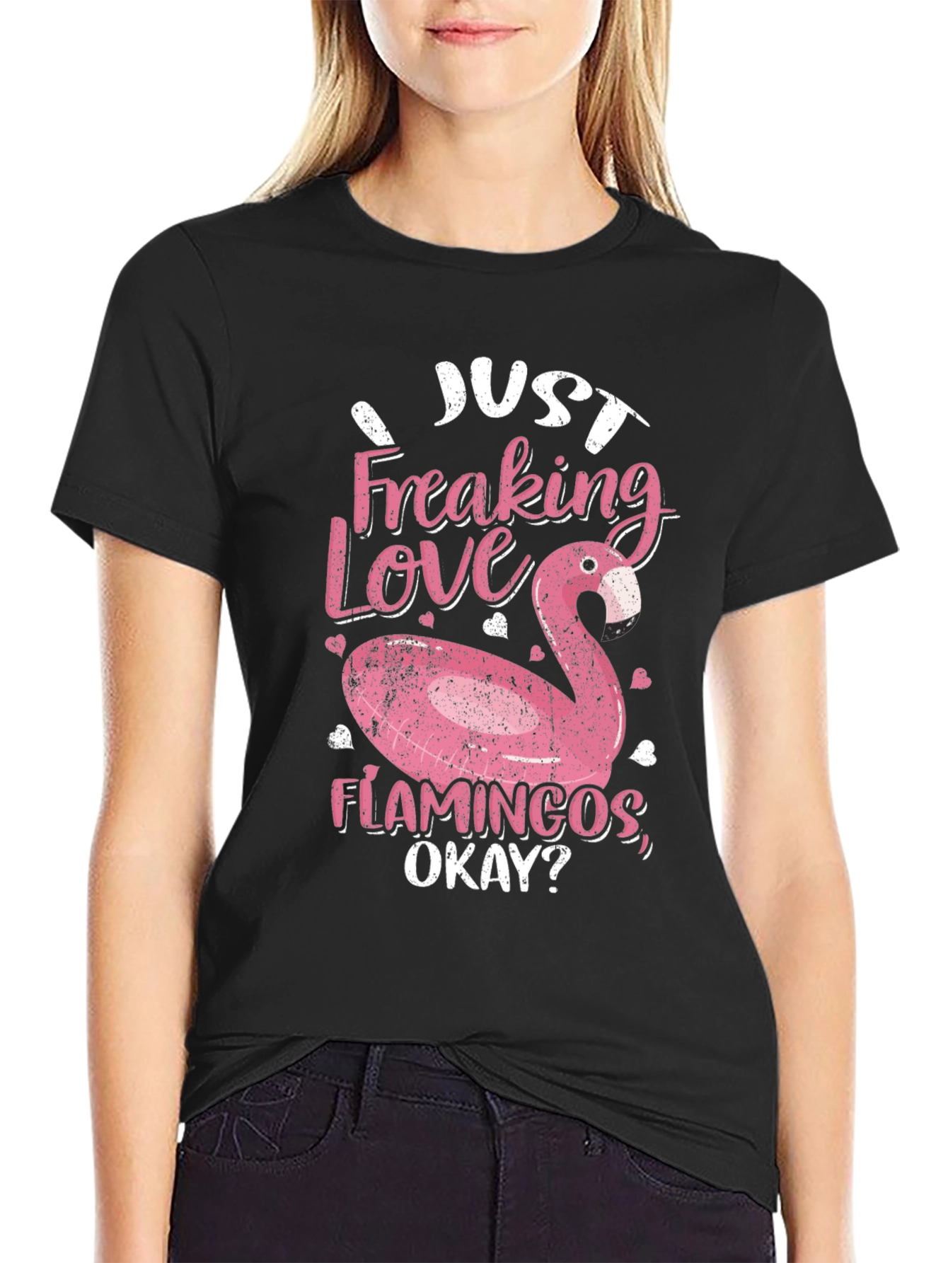 I Just Freaking Love Flamingos Graphic Tee