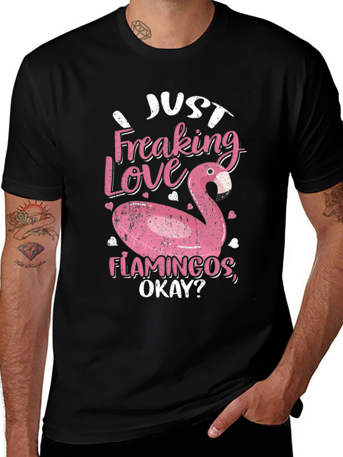I Just Freaking Love Flamingos Graphic Tee