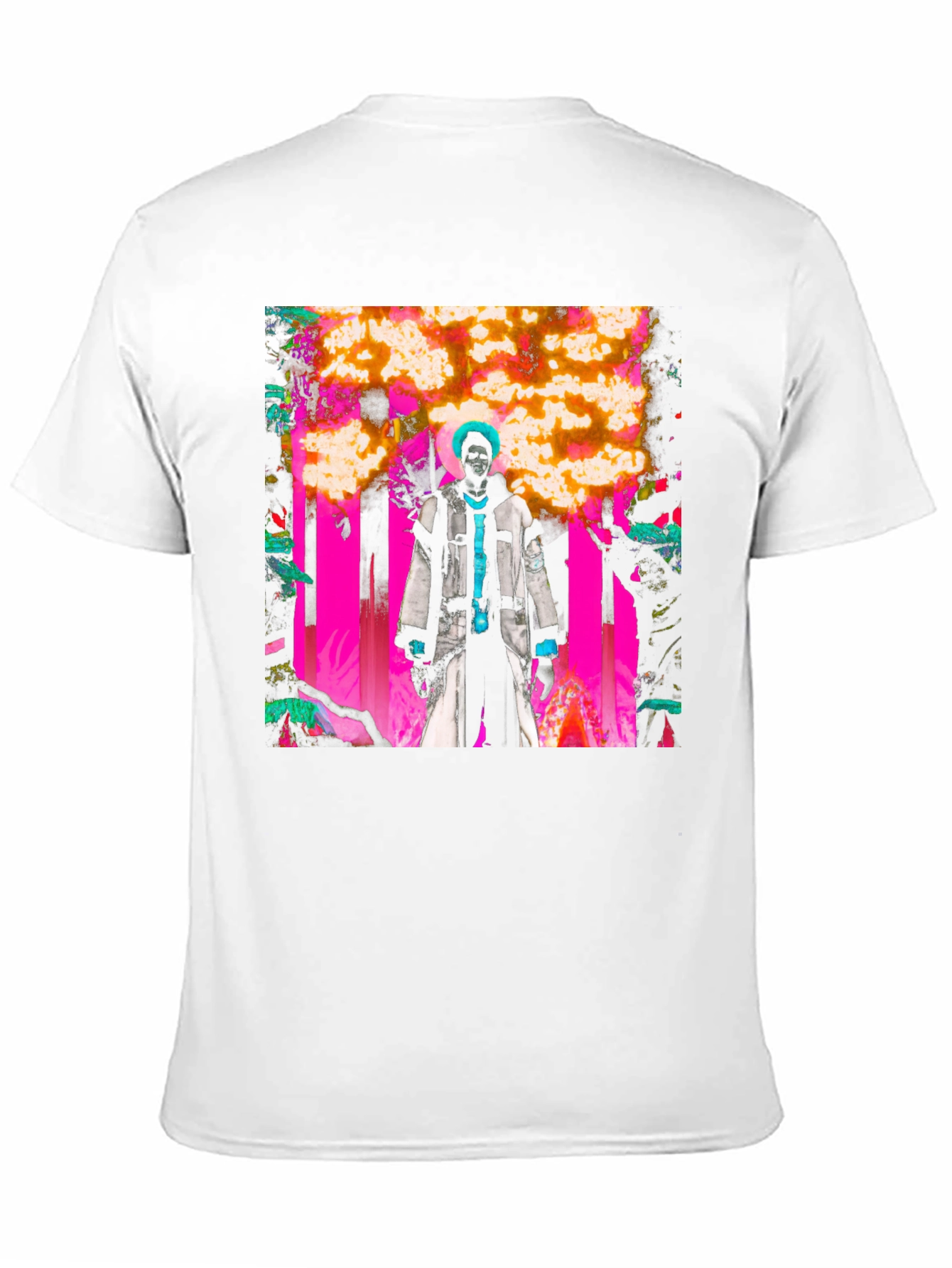 Artistic Graphic Print Black Tee