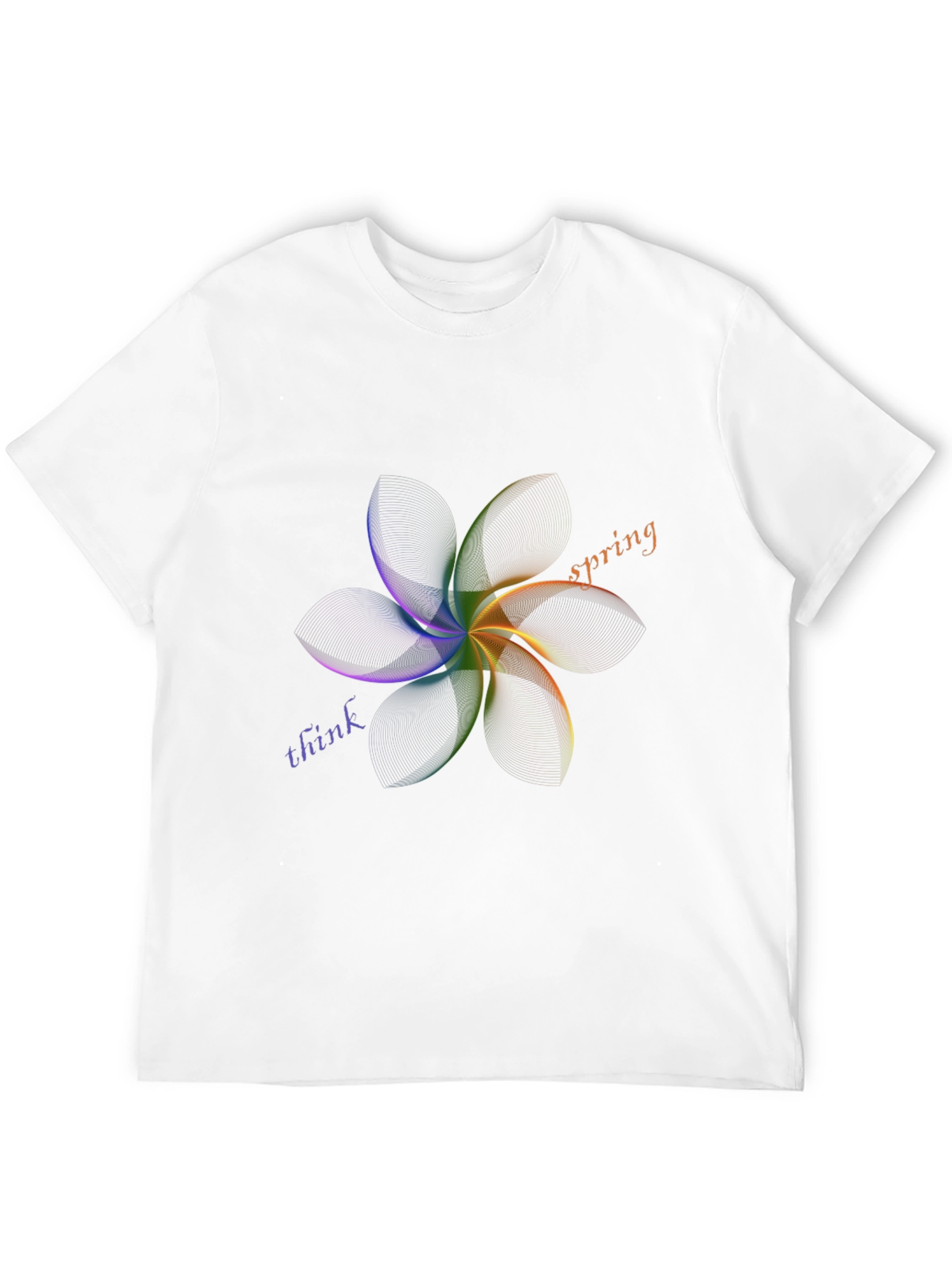 Think Spring Graphic Tee - Stylish Mens Black T-Shirt