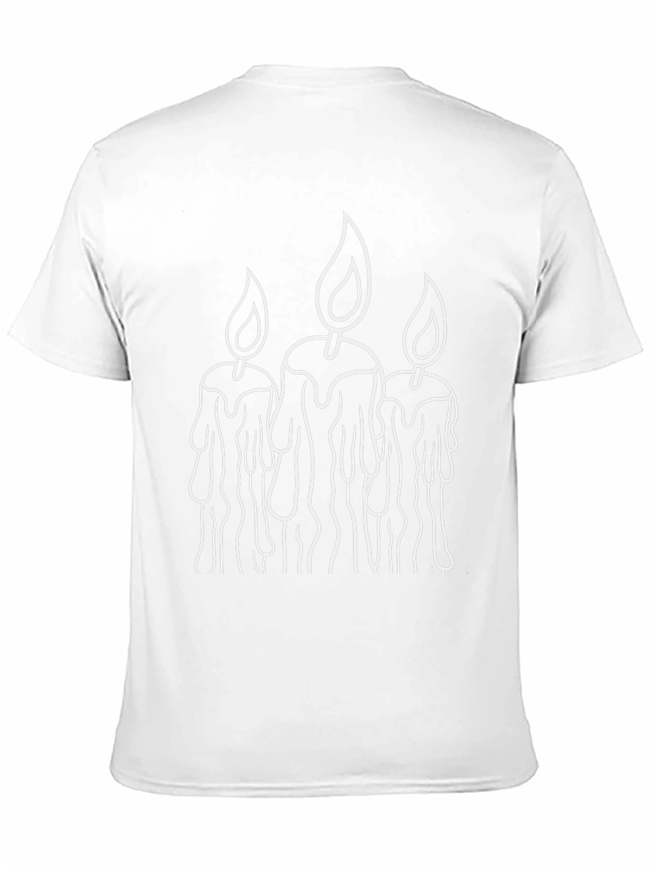 Candle Graphic Tee - Black Cotton Casual Wear