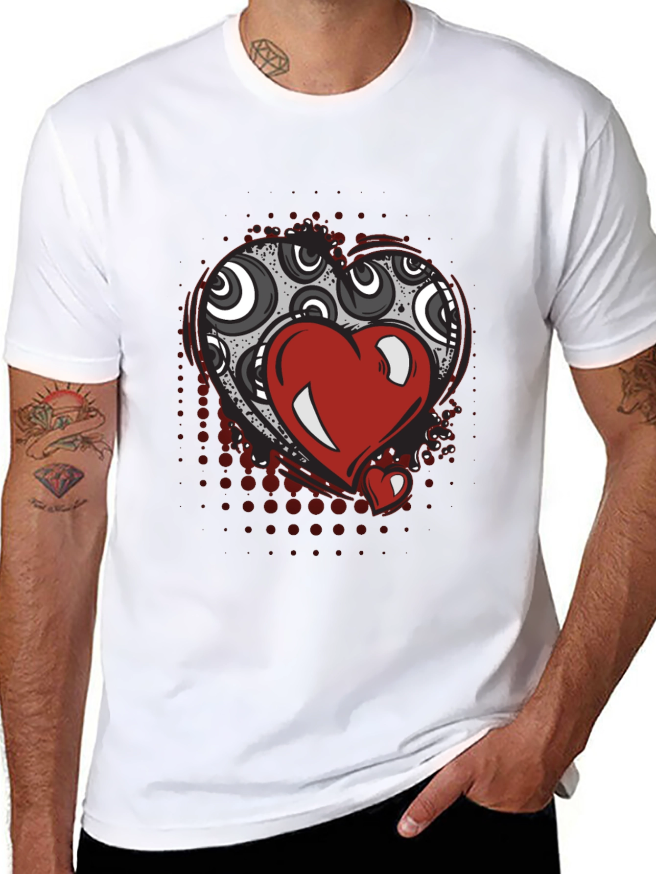 Heart Graphic Tee - Modern Love Design