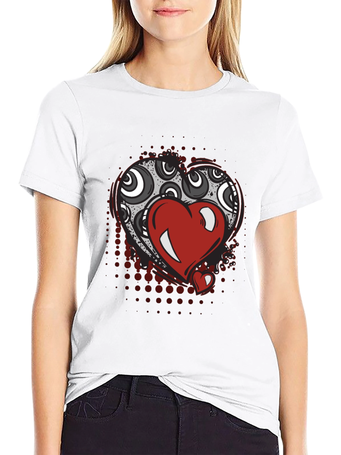 Heart Graphic Tee - Modern Love Design