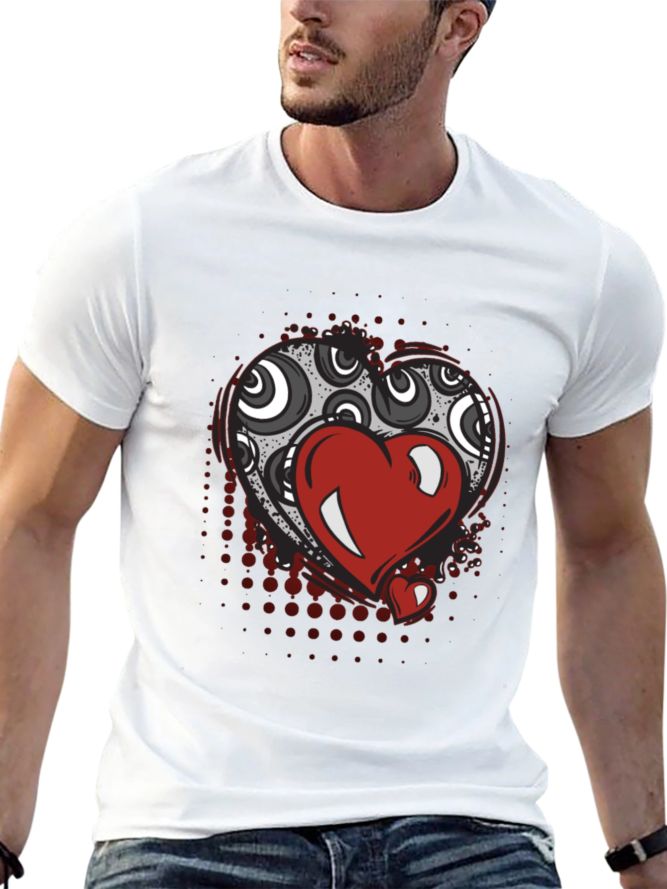 Heart Graphic Tee - Modern Love Design