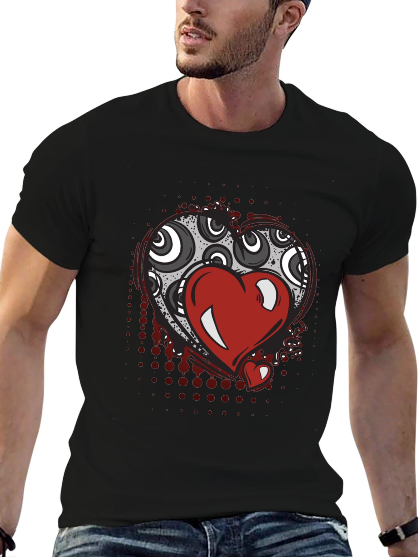Heart Graphic Tee - Modern Love Design